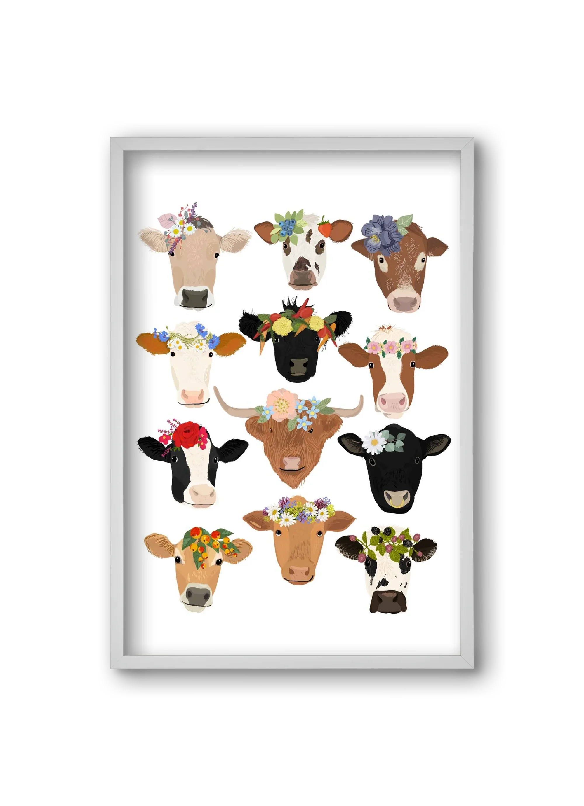 Flower Cow Print - artbridge