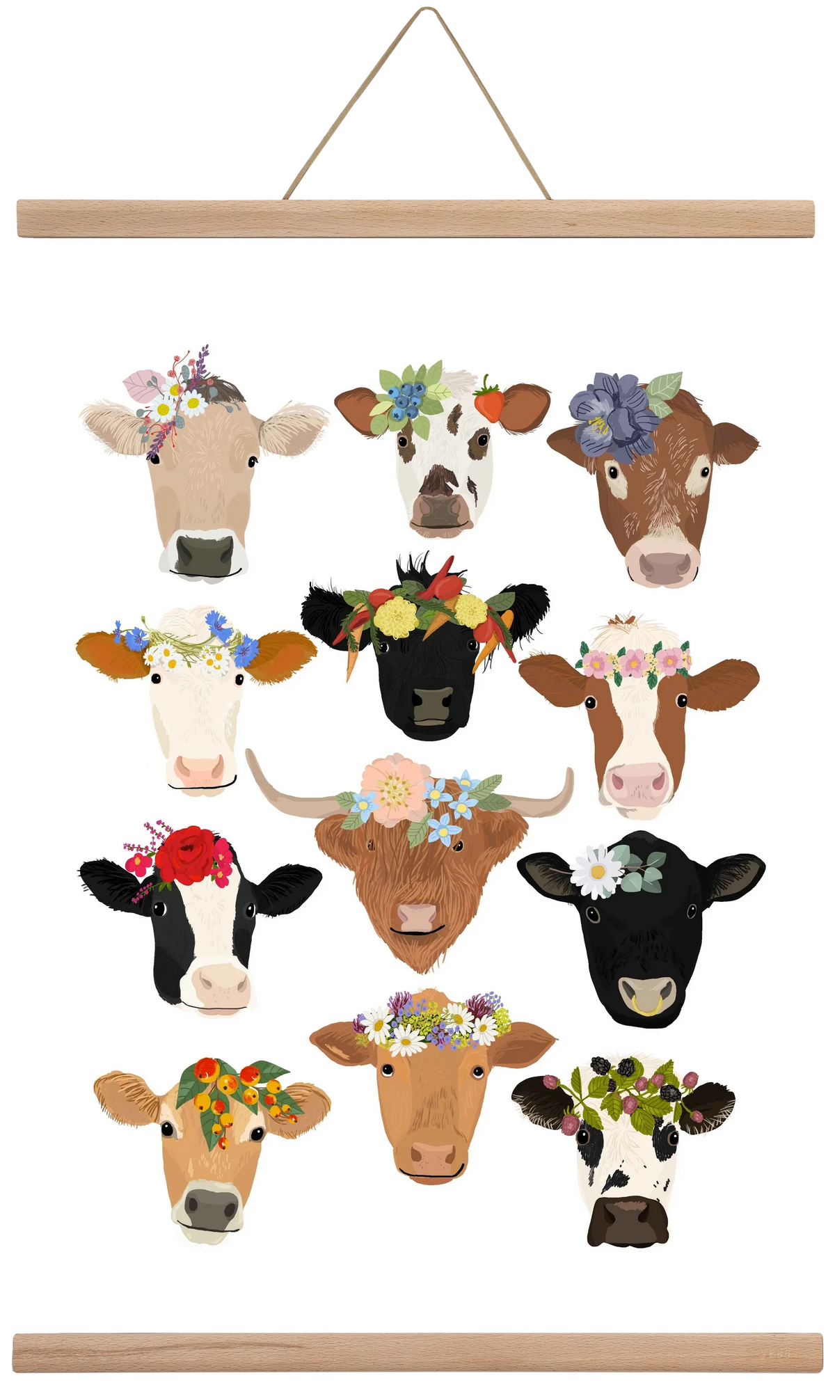 Flower Cow Print - artbridge