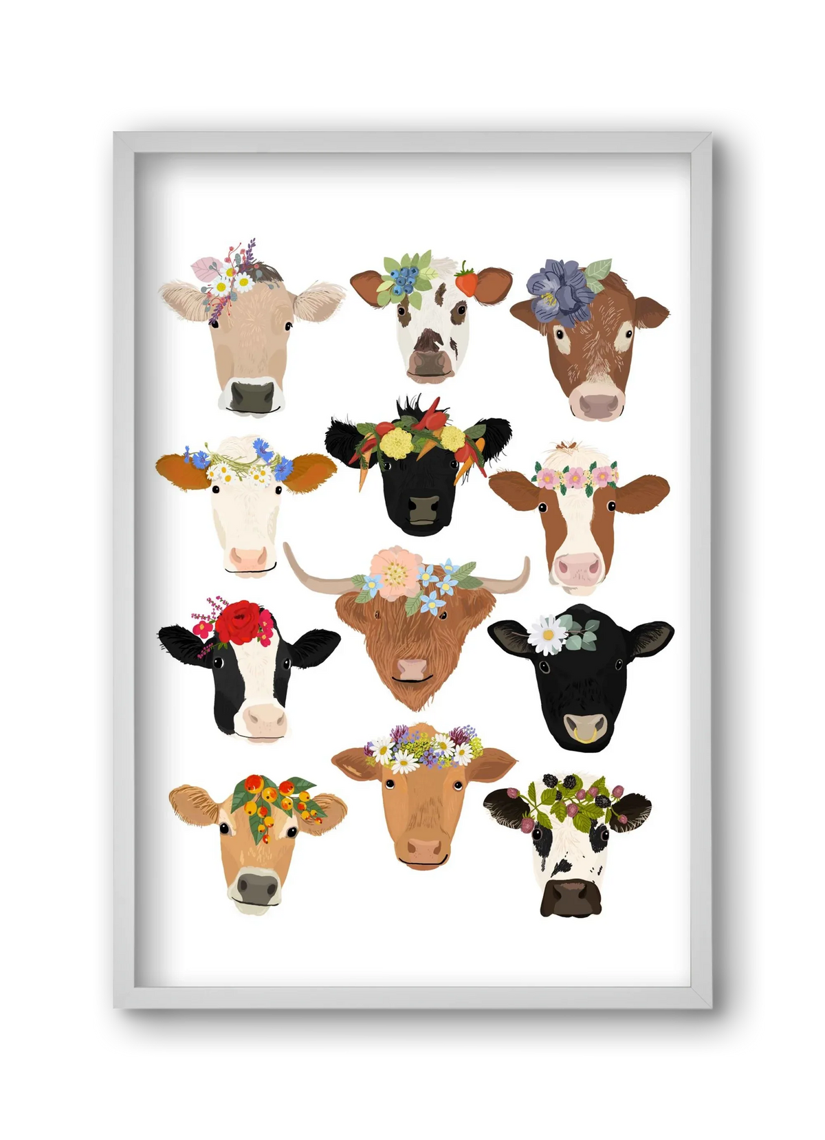 Flower Cow Print - artbridge