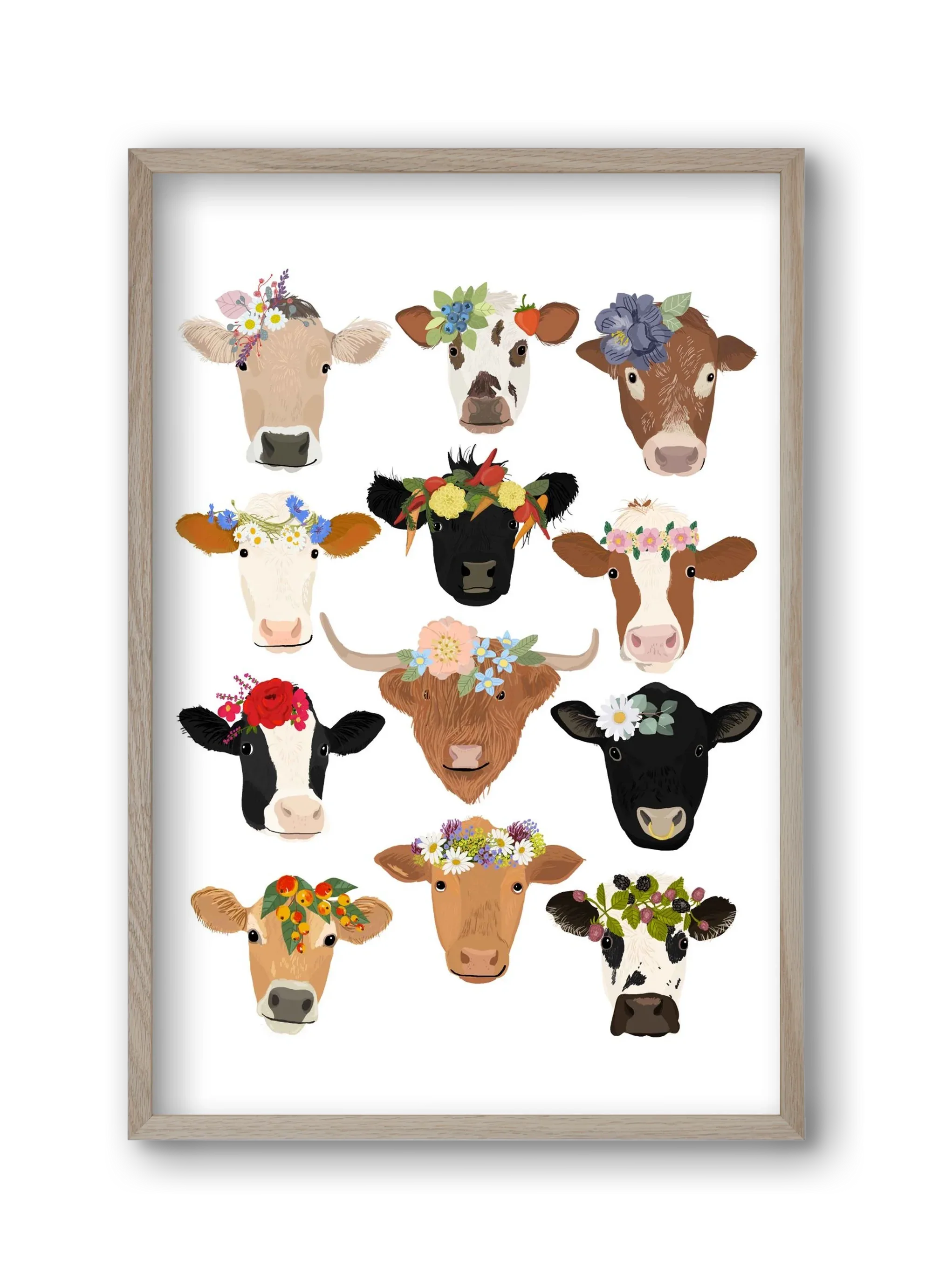 Flower Cow Print - artbridge