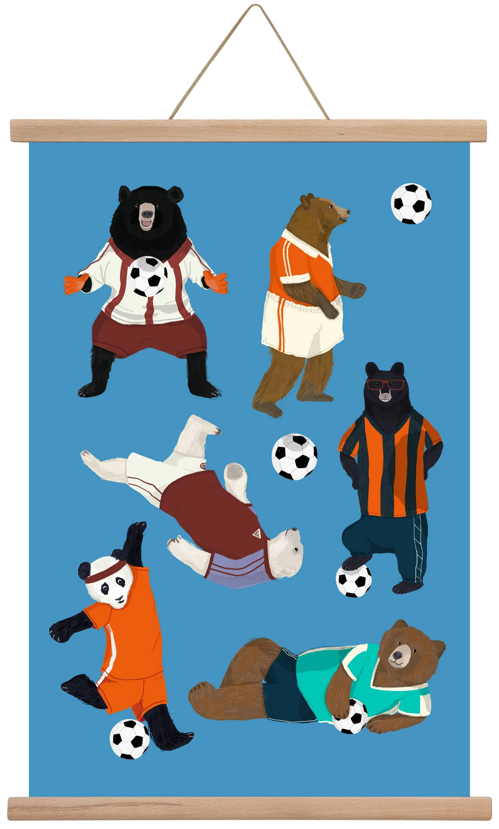 Bears doing football print - artbridge