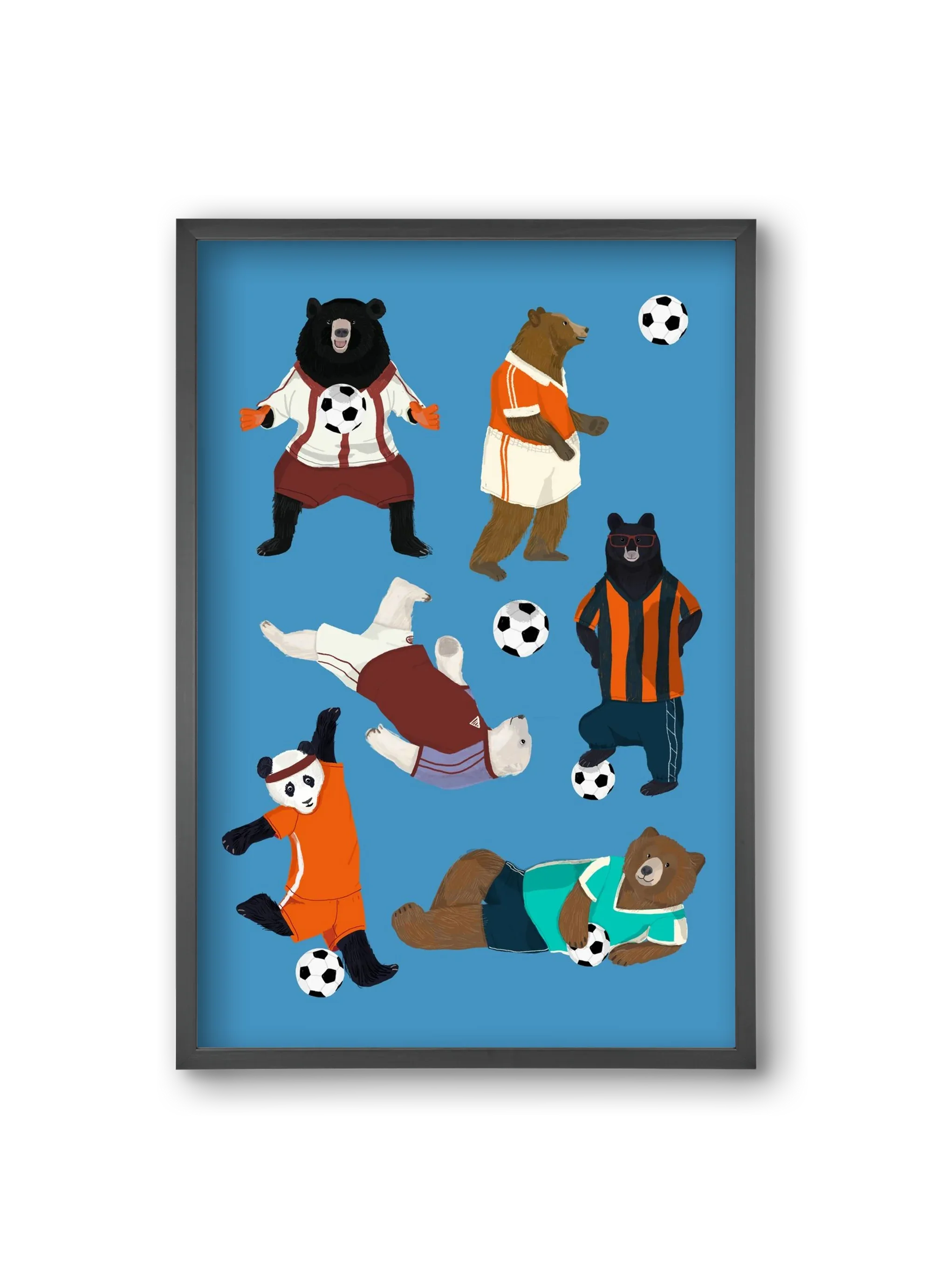 Bears doing football print - artbridge