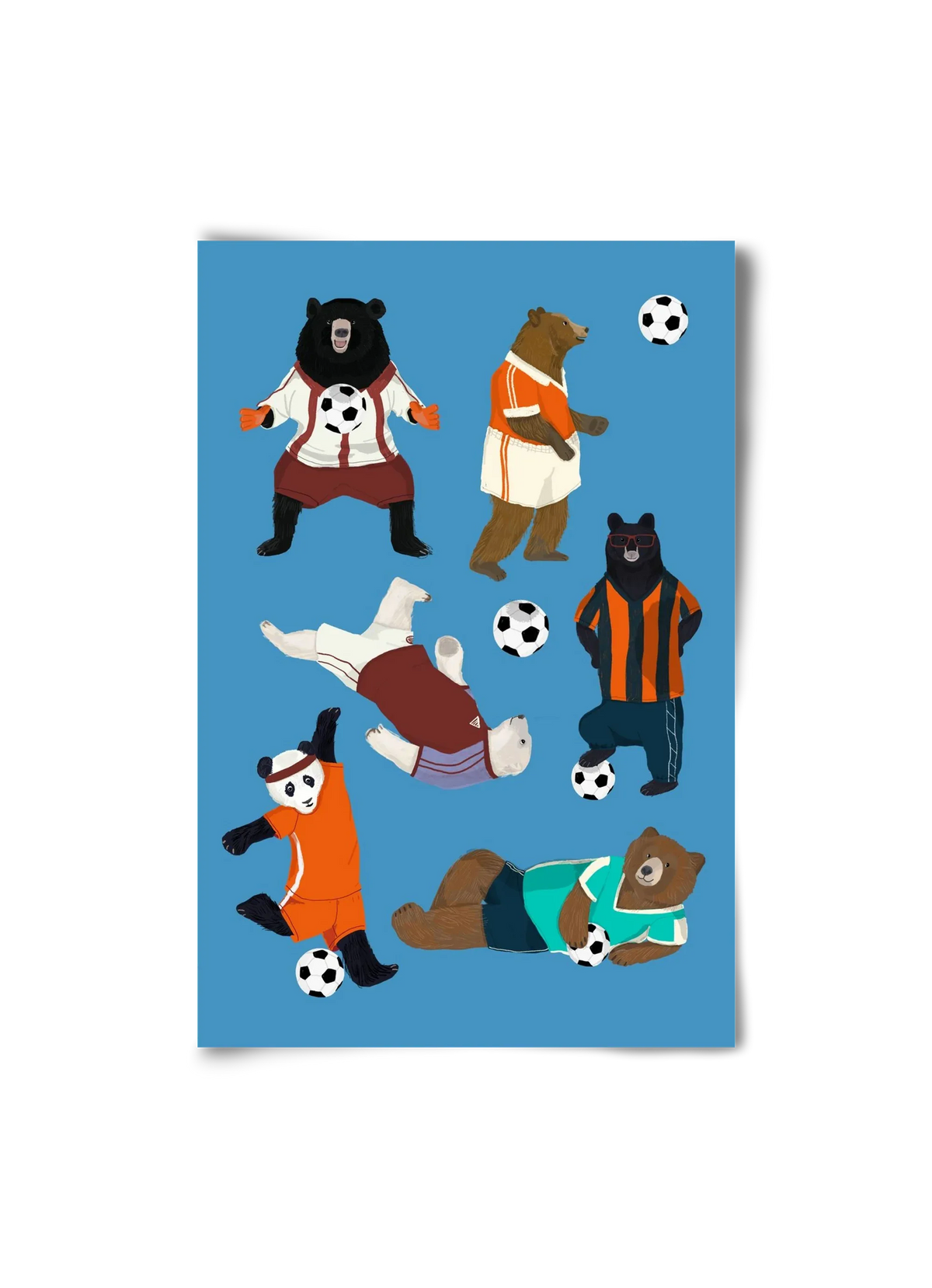 Bears doing football print - artbridge