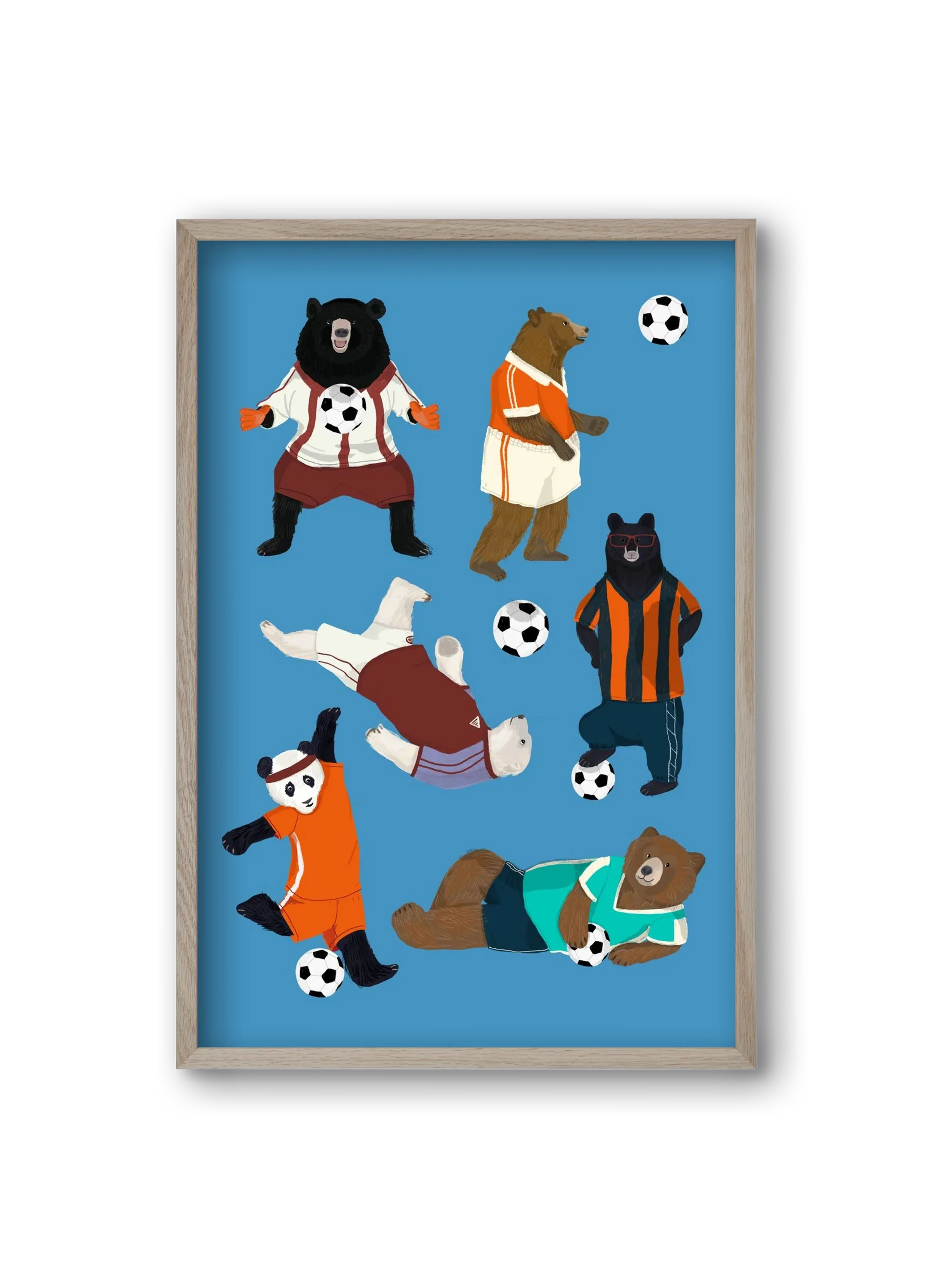 Bears doing football print - artbridge