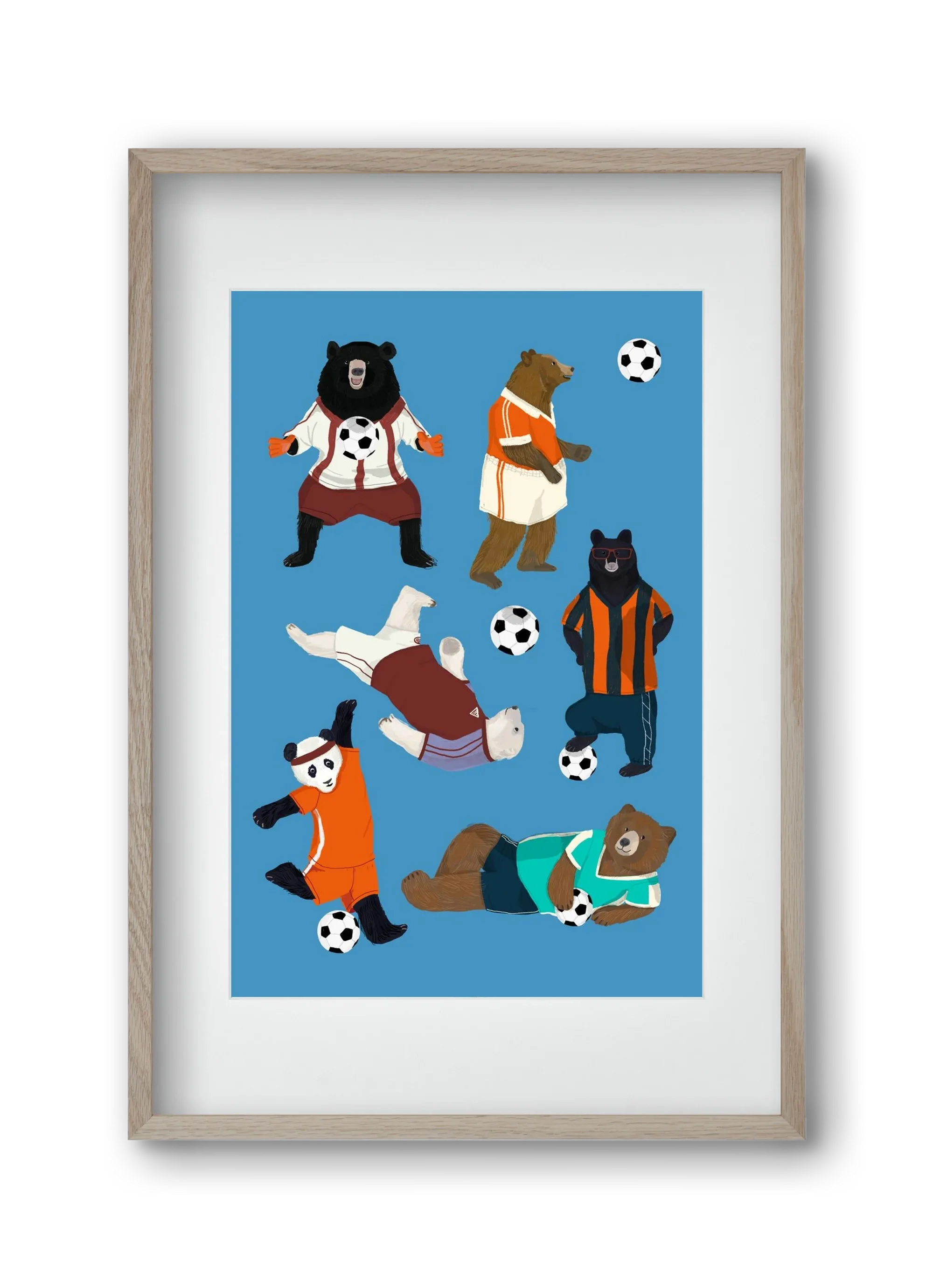 Bears doing football print - artbridge