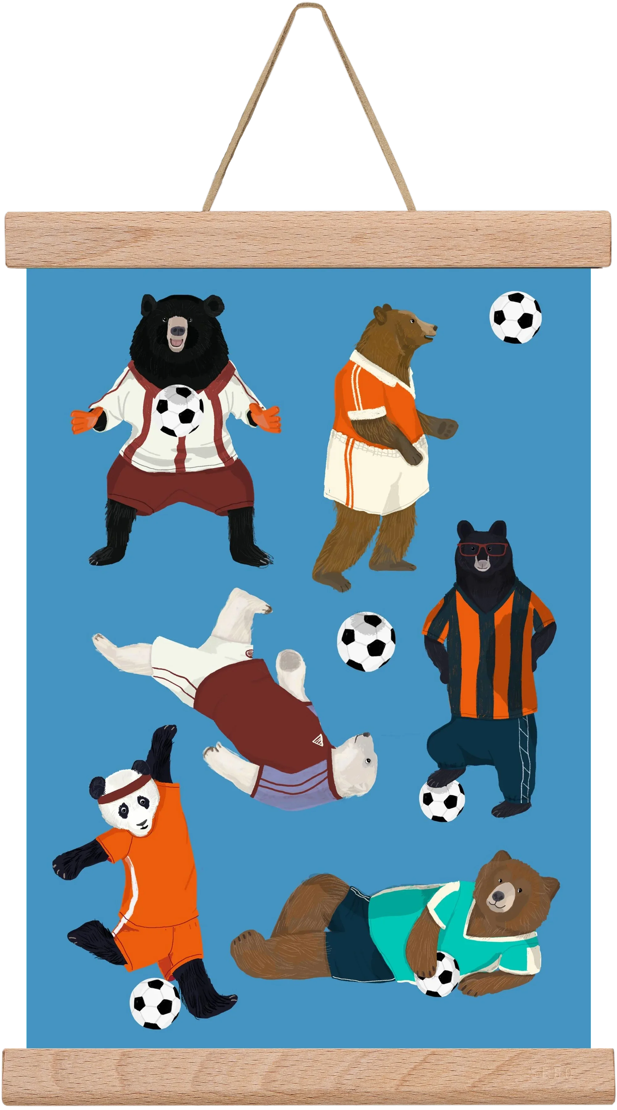 Bears doing football print - artbridge