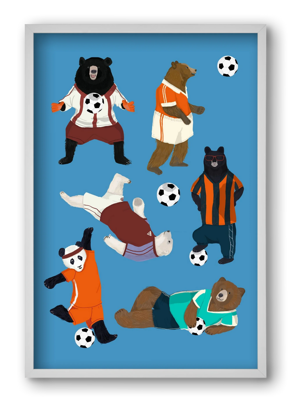 Bears doing football print - artbridge