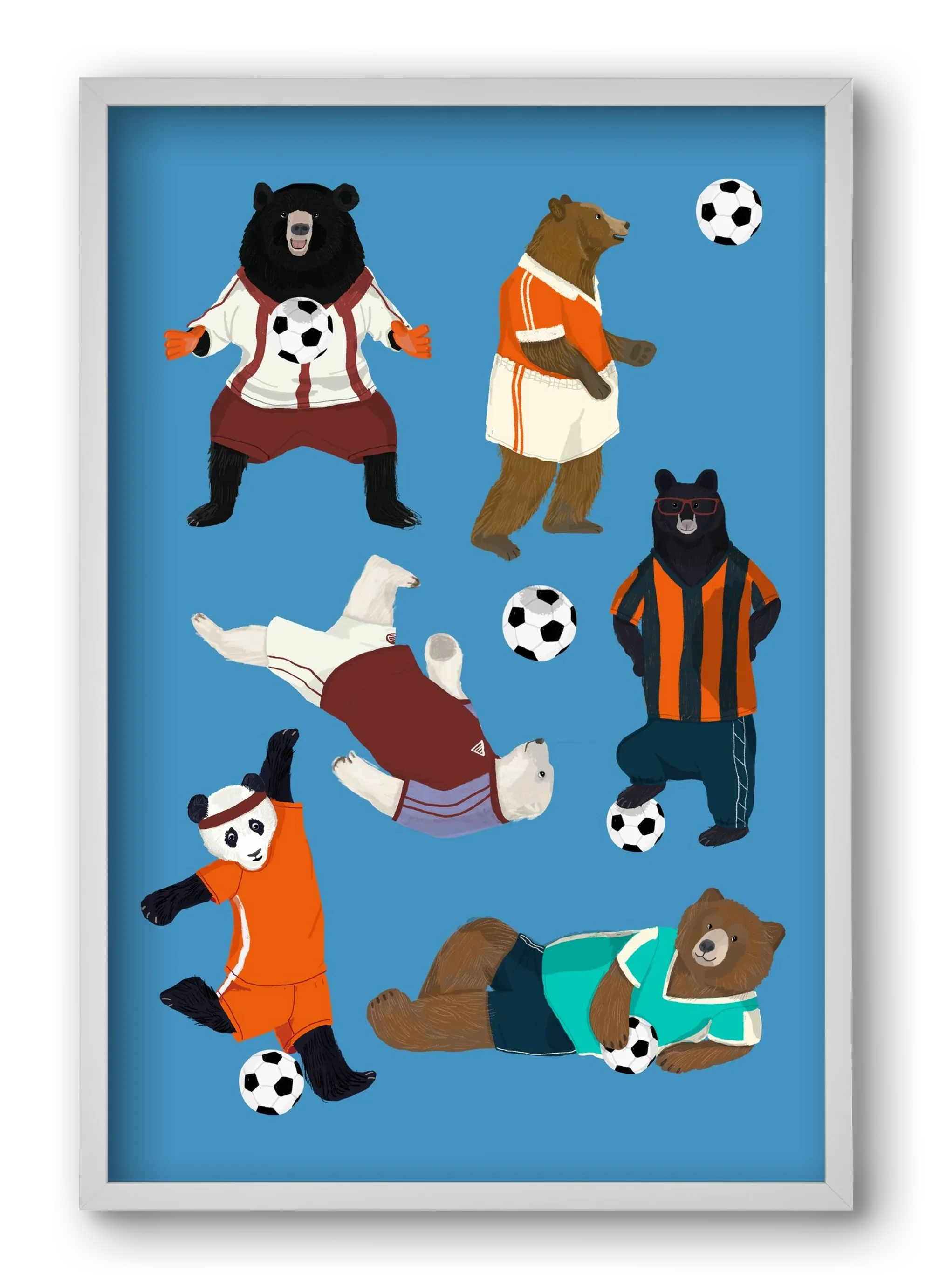 Bears doing football print - artbridge