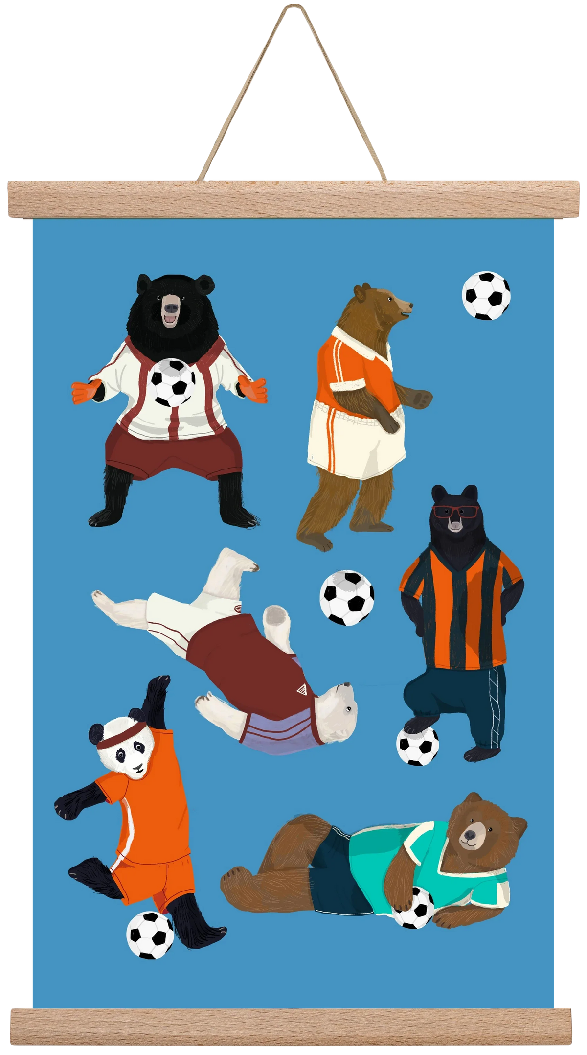 Bears doing football print - artbridge