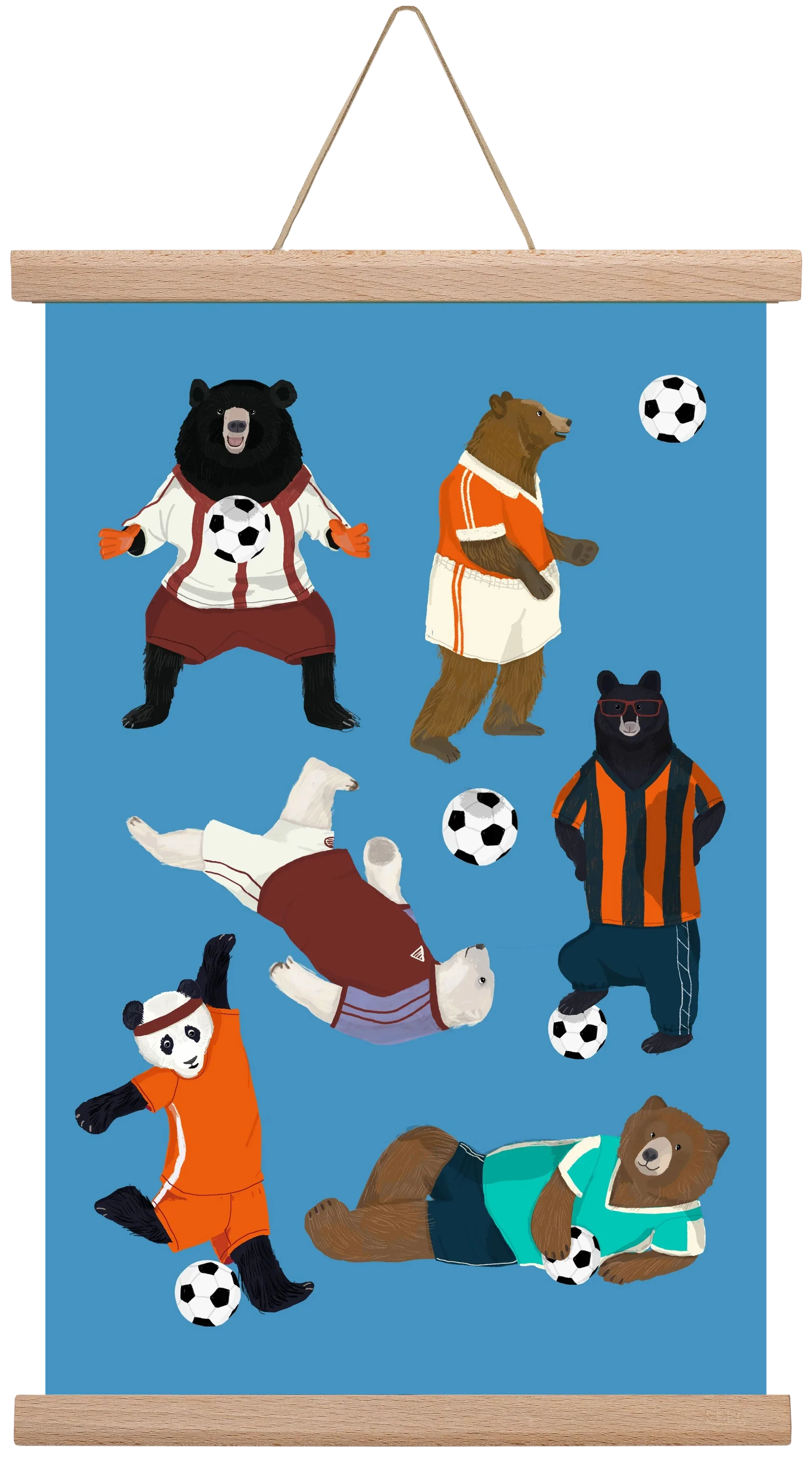Bears doing football print - artbridge