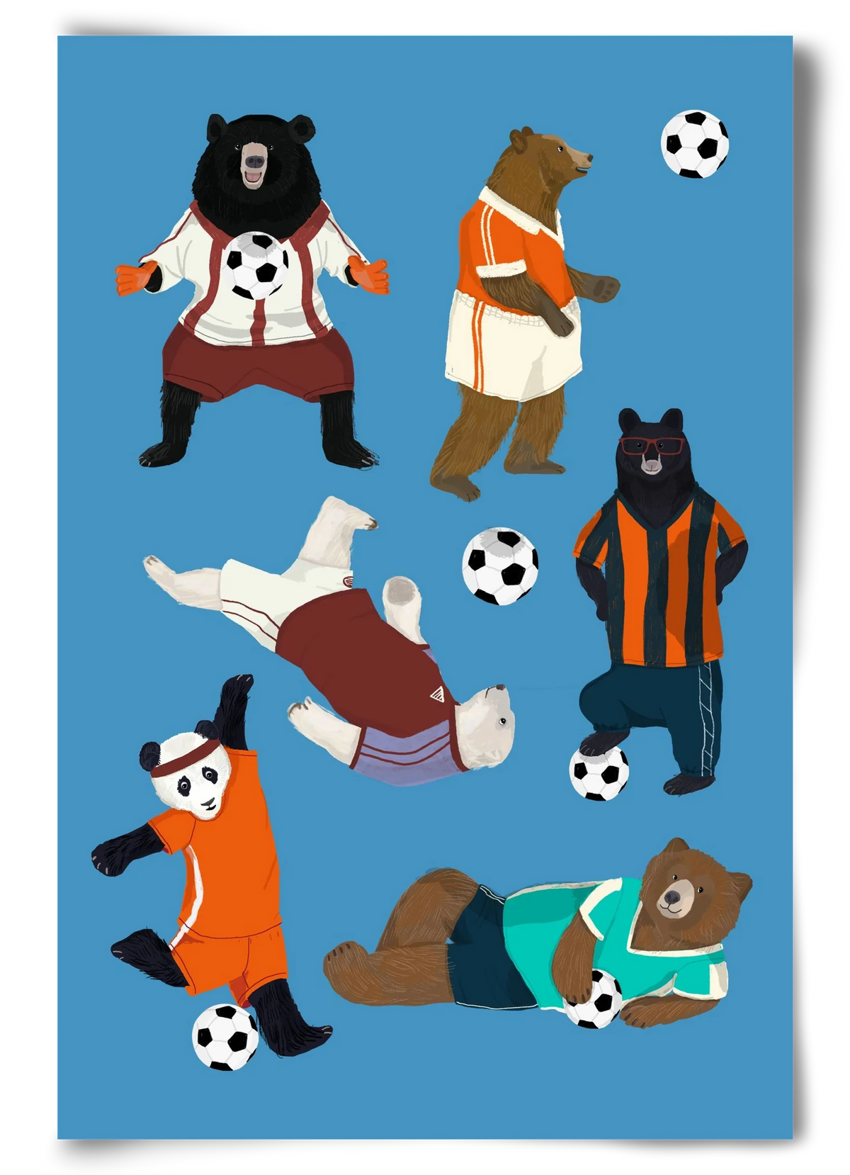 Bears doing football print - artbridge