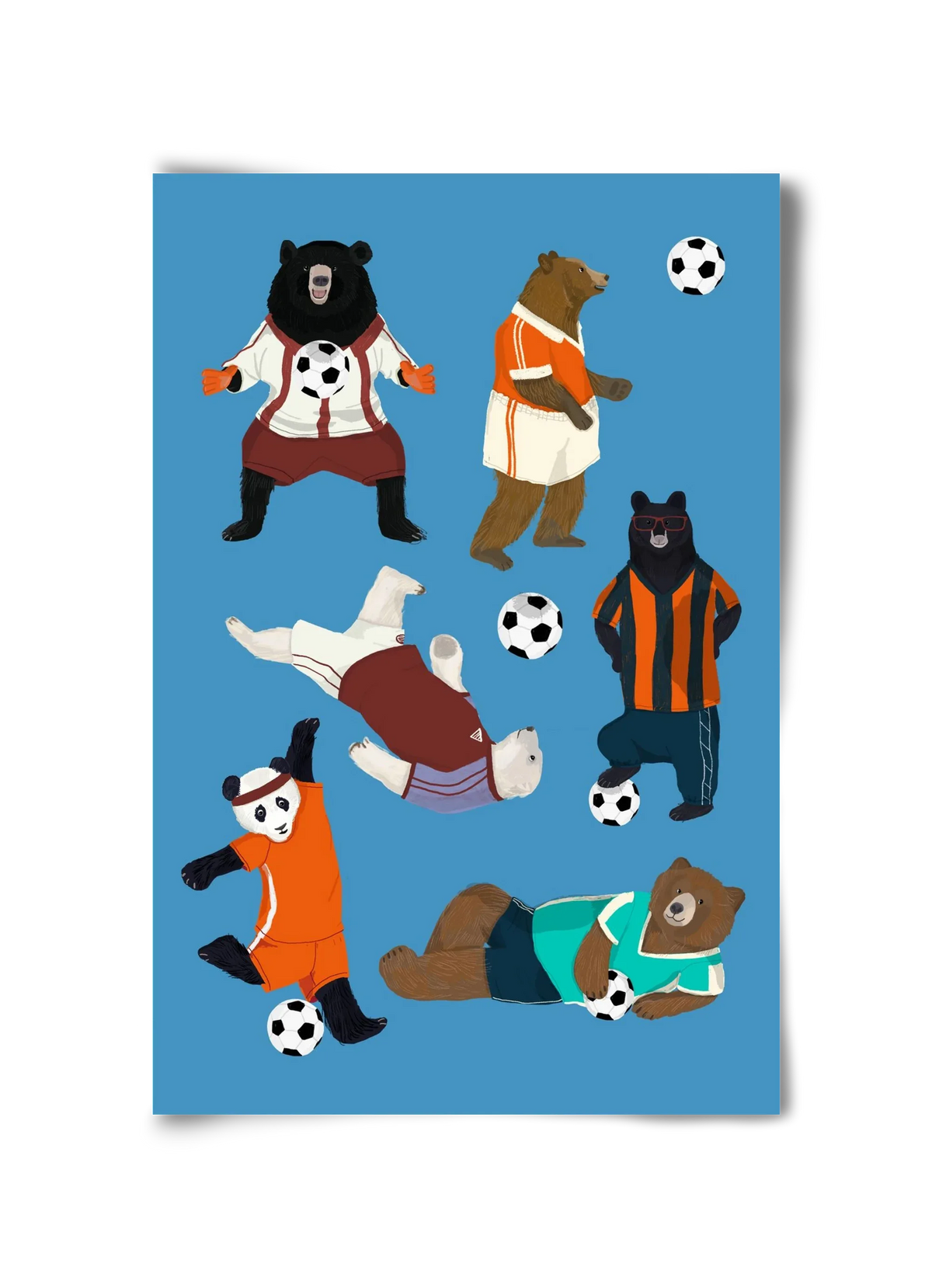 Bears doing football print - artbridge