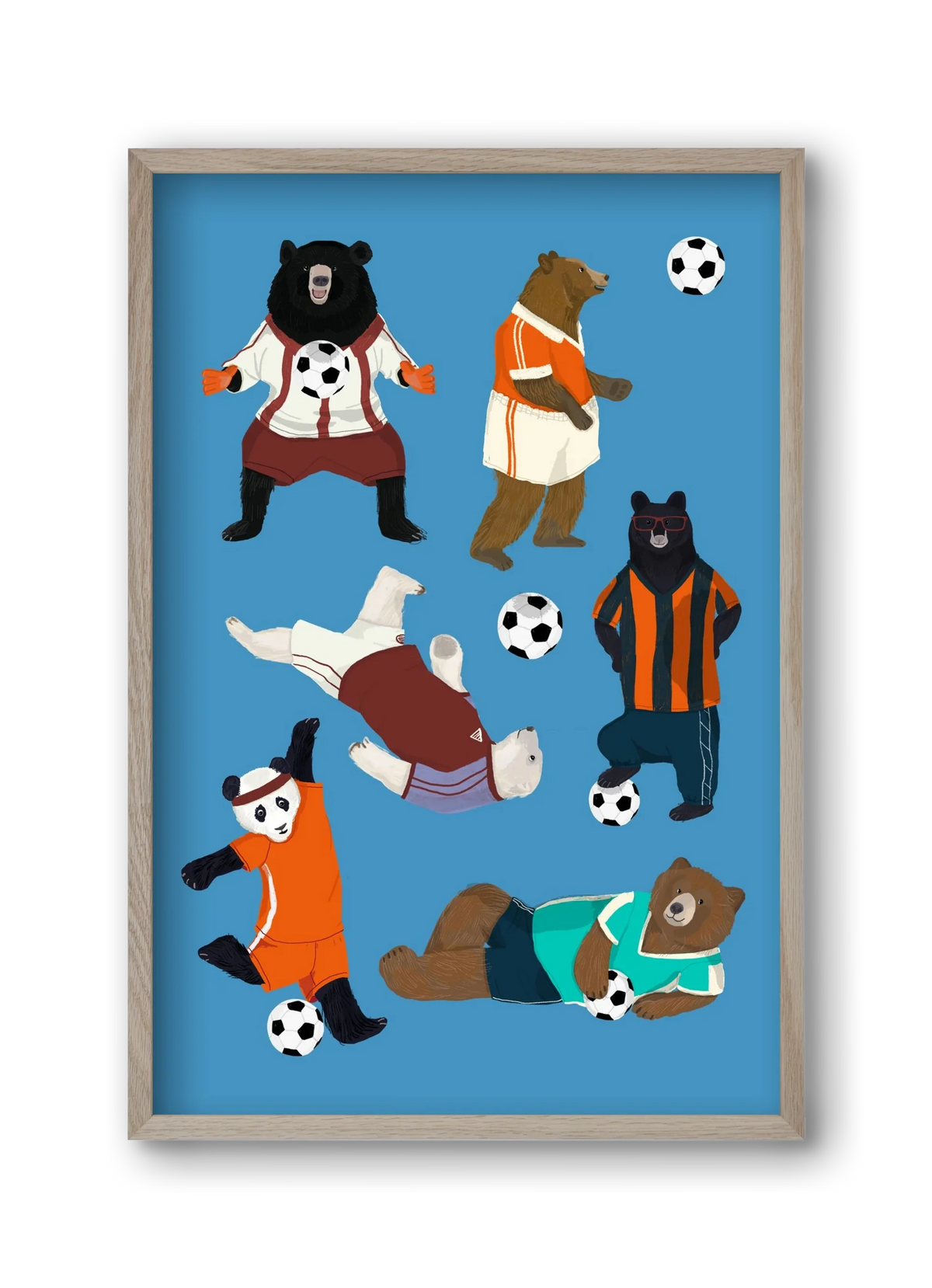 Bears doing football print - artbridge