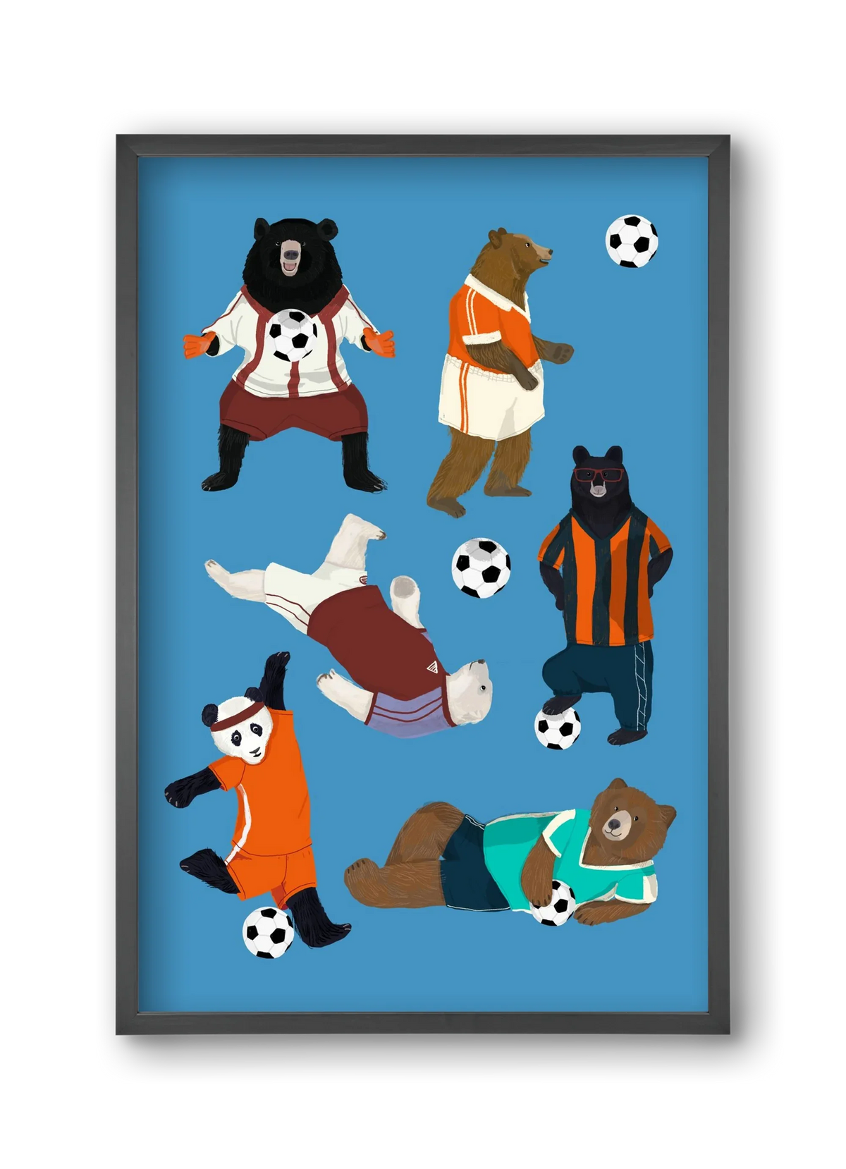 Bears doing football print - artbridge
