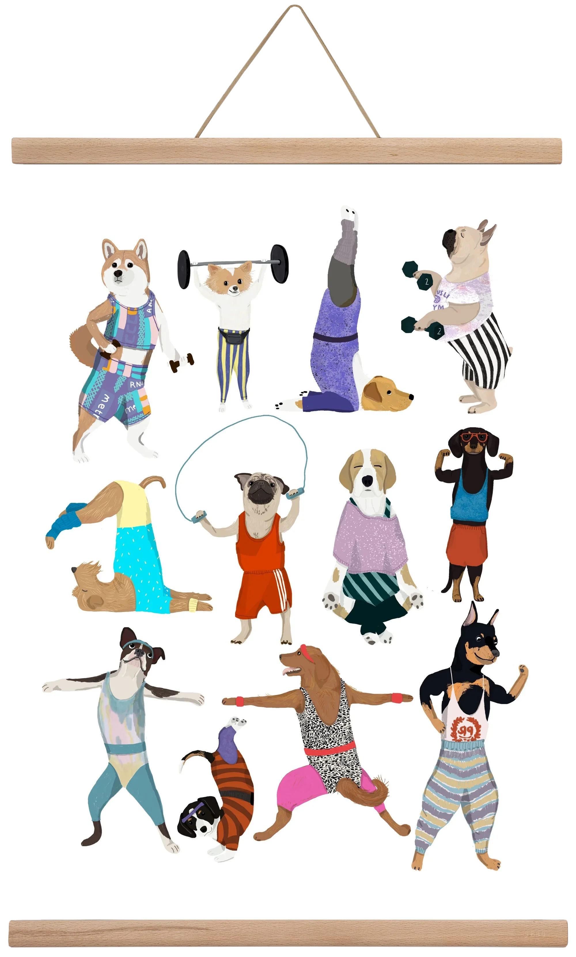 Dogs at the gym - artbridge
