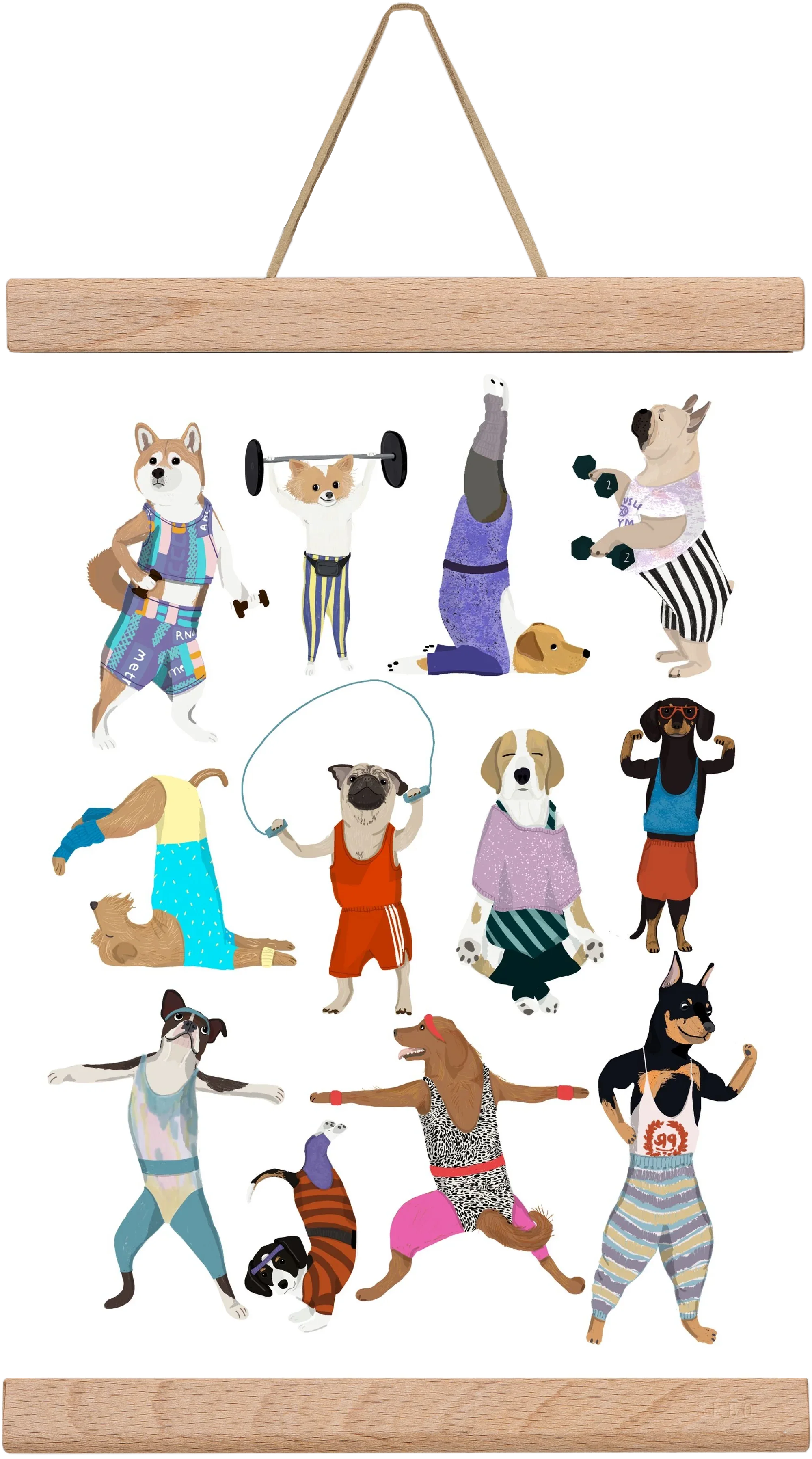 Dogs at the gym - artbridge
