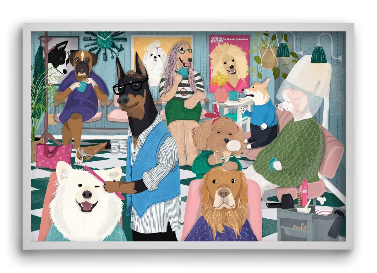 Dogs at the hairdresser - artbridge