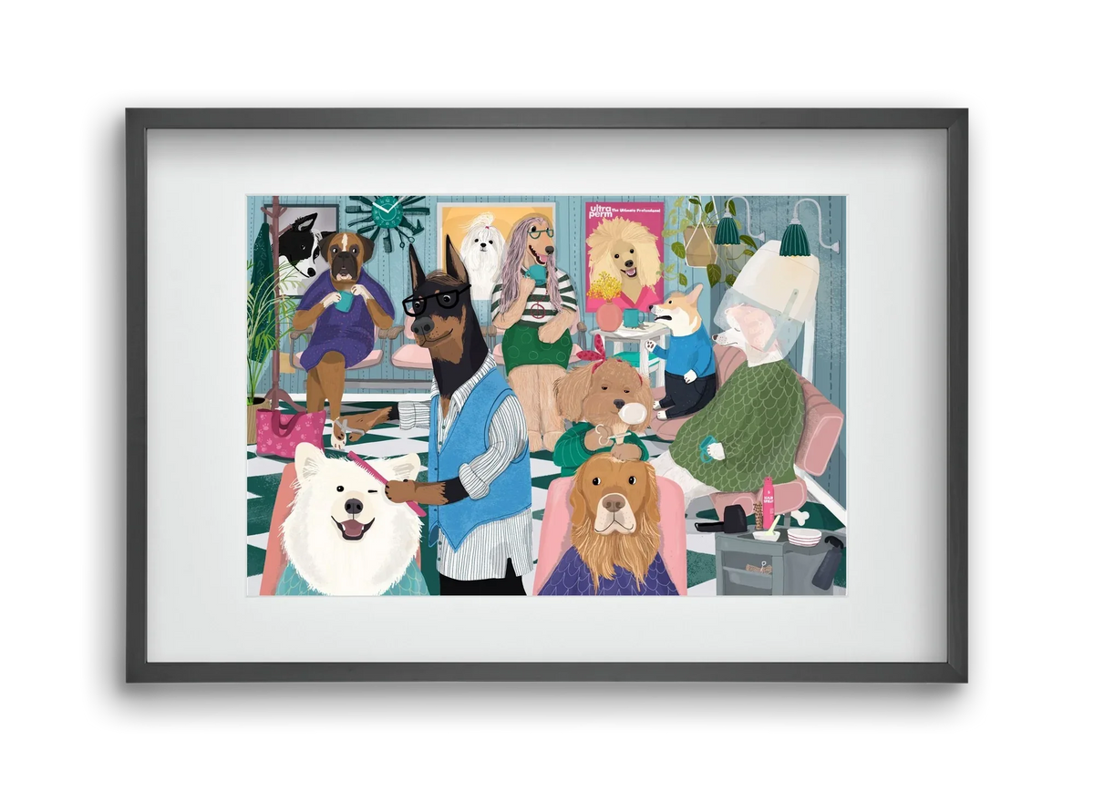 Dogs at the hairdresser - artbridge