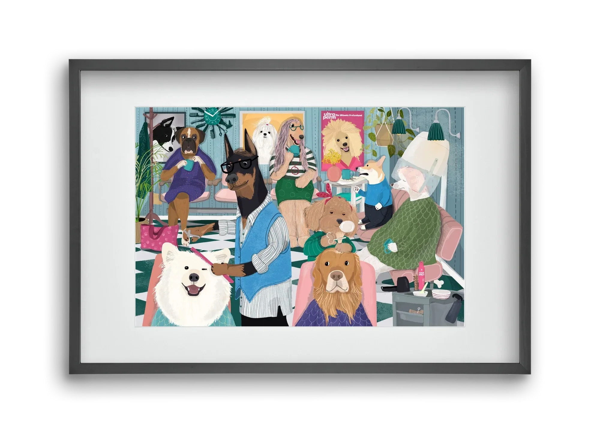 Dogs at the hairdresser - artbridge