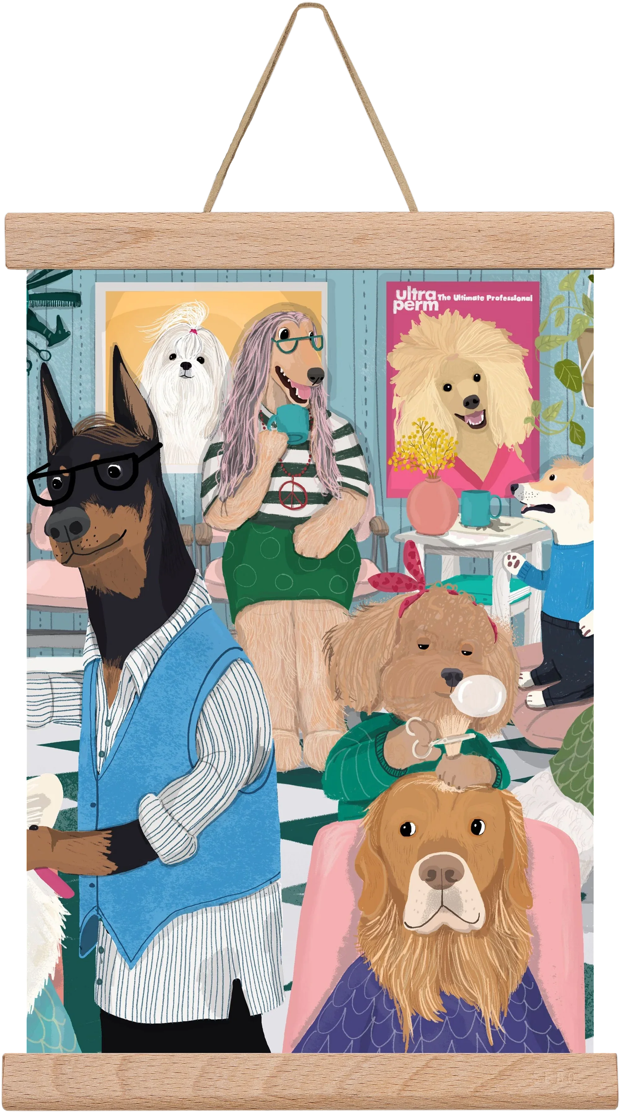 Dogs at the hairdresser - artbridge