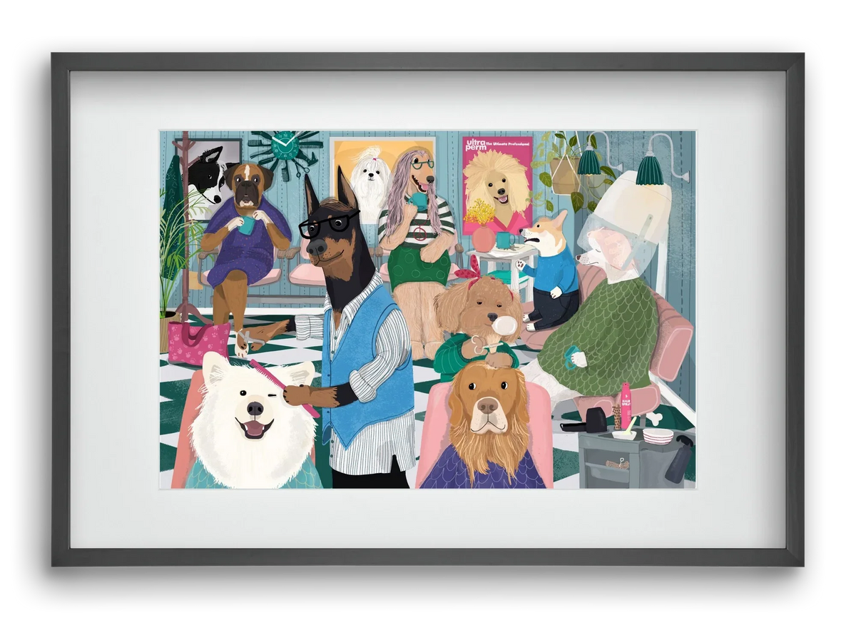 Dogs at the hairdresser - artbridge