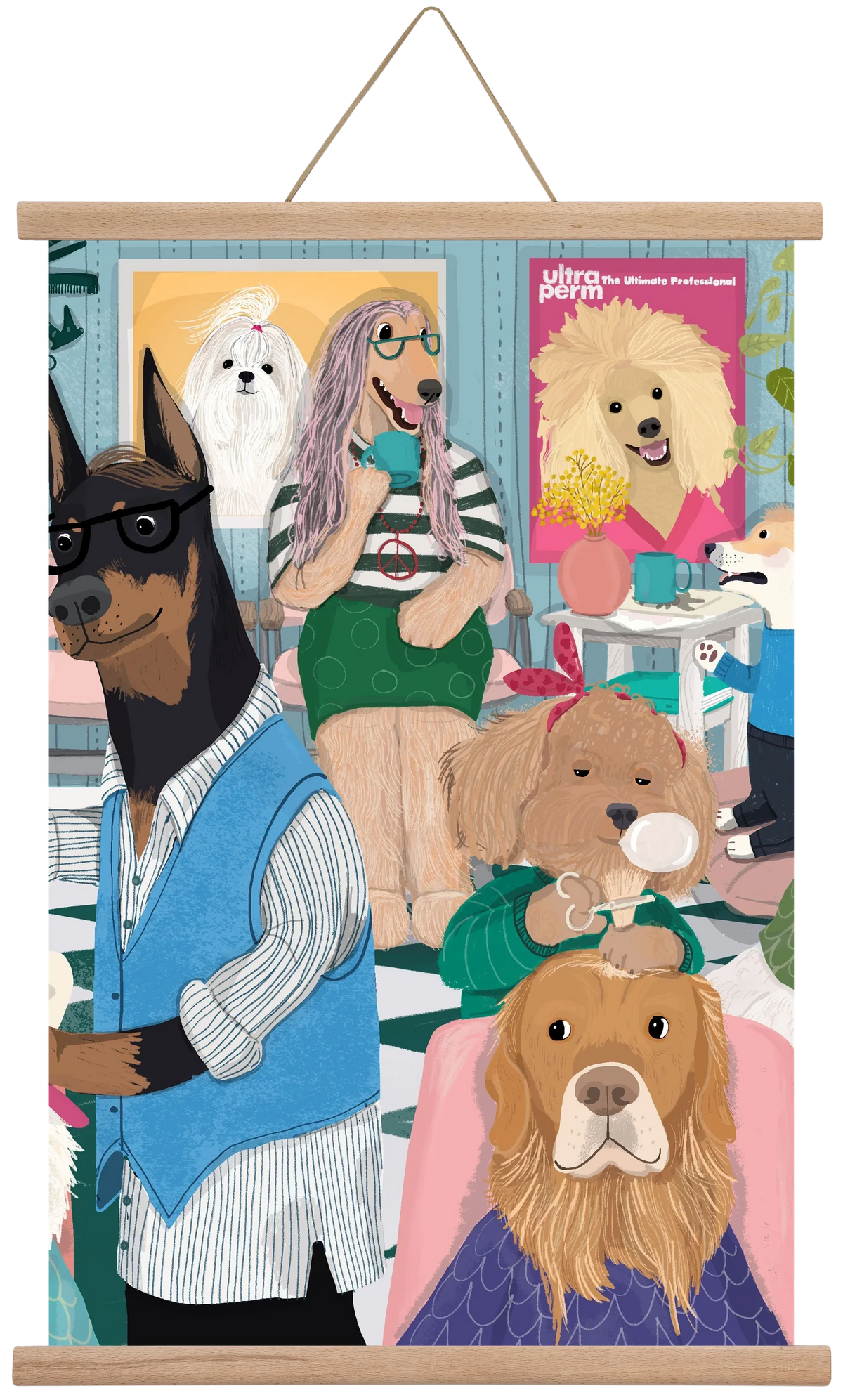 Dogs at the hairdresser - artbridge