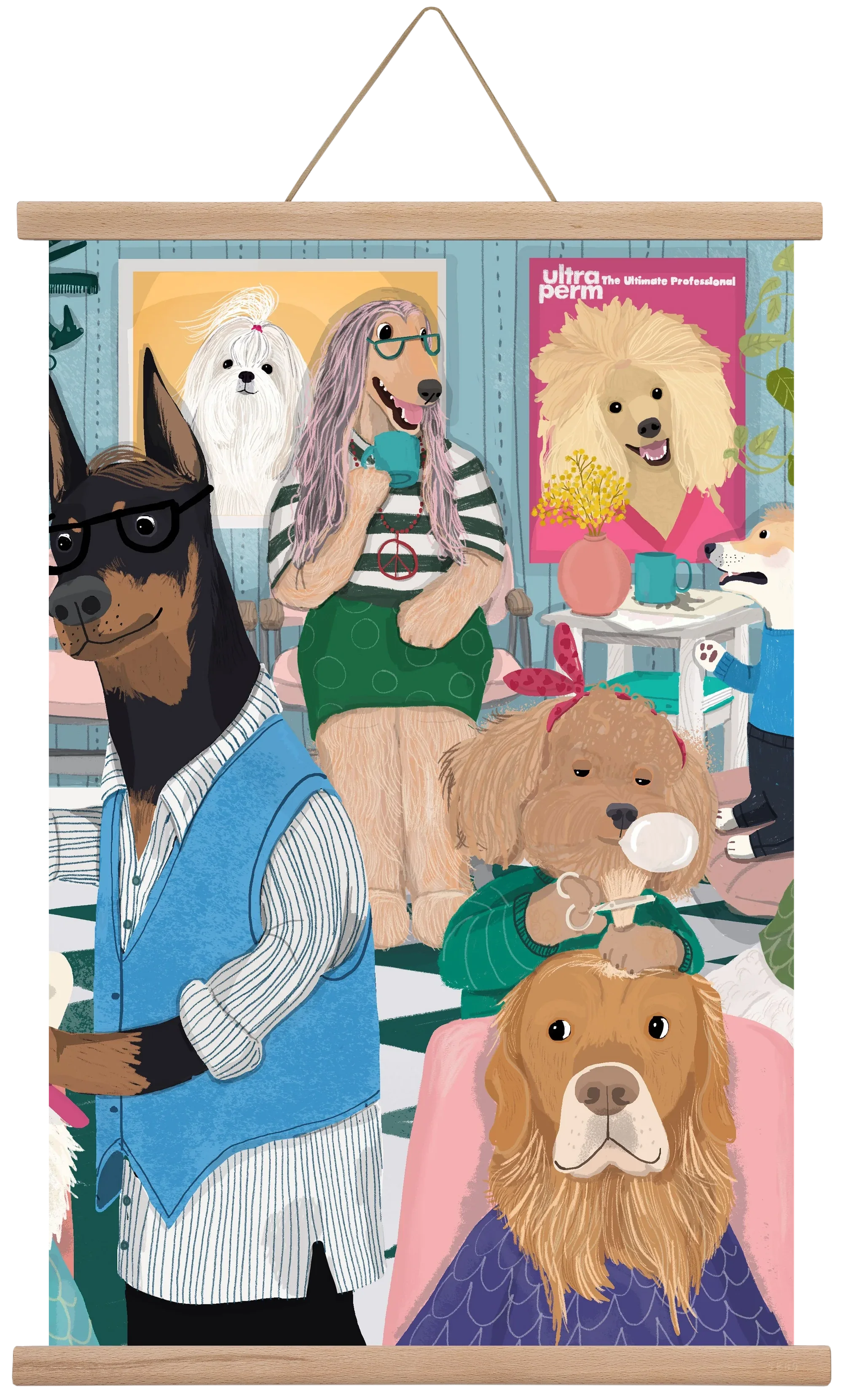 Dogs at the hairdresser - artbridge