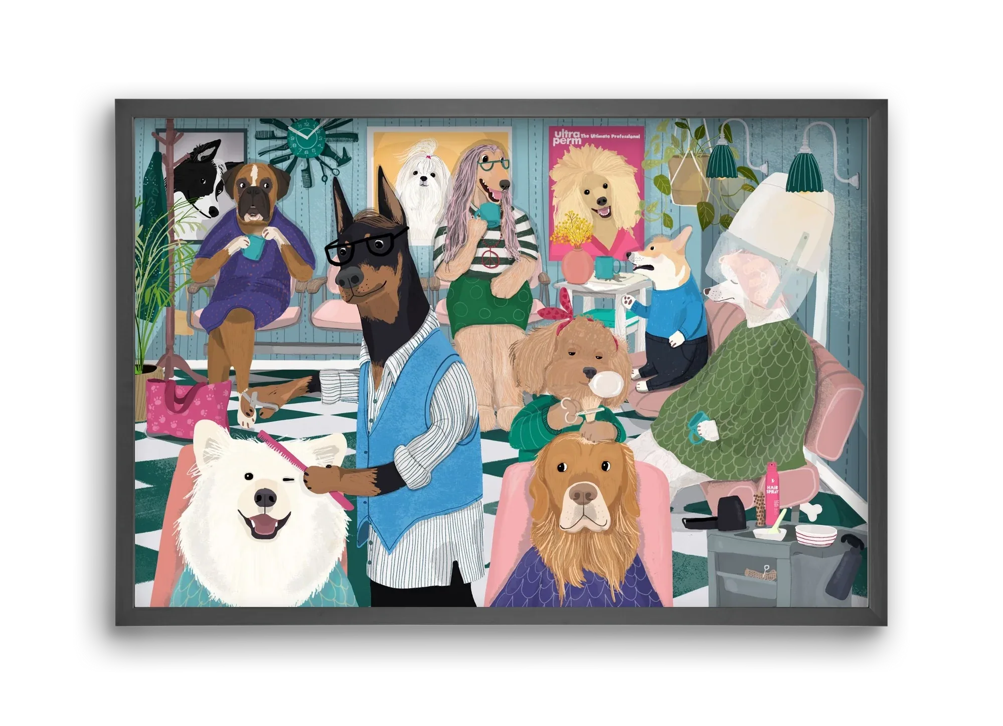 Dogs at the hairdresser - artbridge
