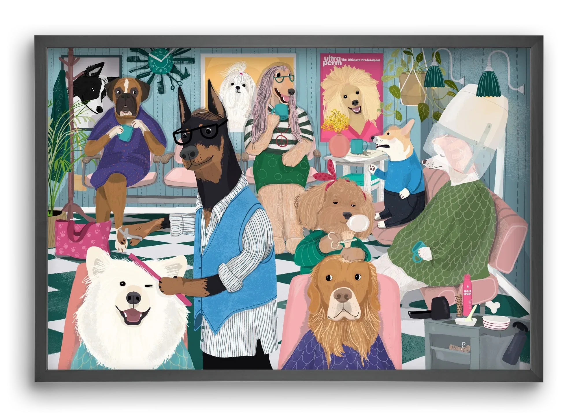 Dogs at the hairdresser - artbridge