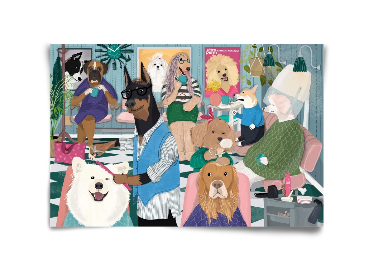 Dogs at the hairdresser - artbridge