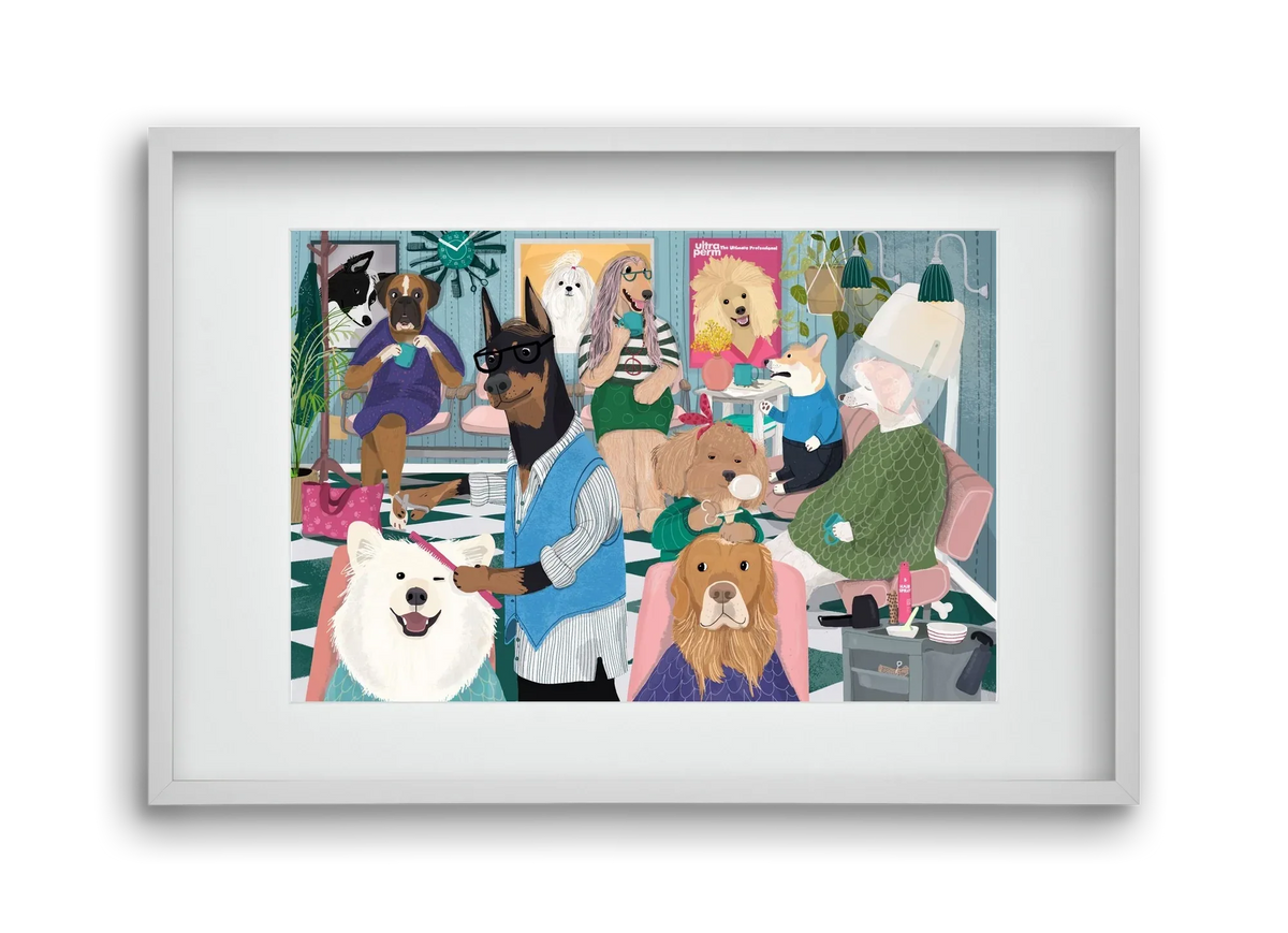 Dogs at the hairdresser - artbridge