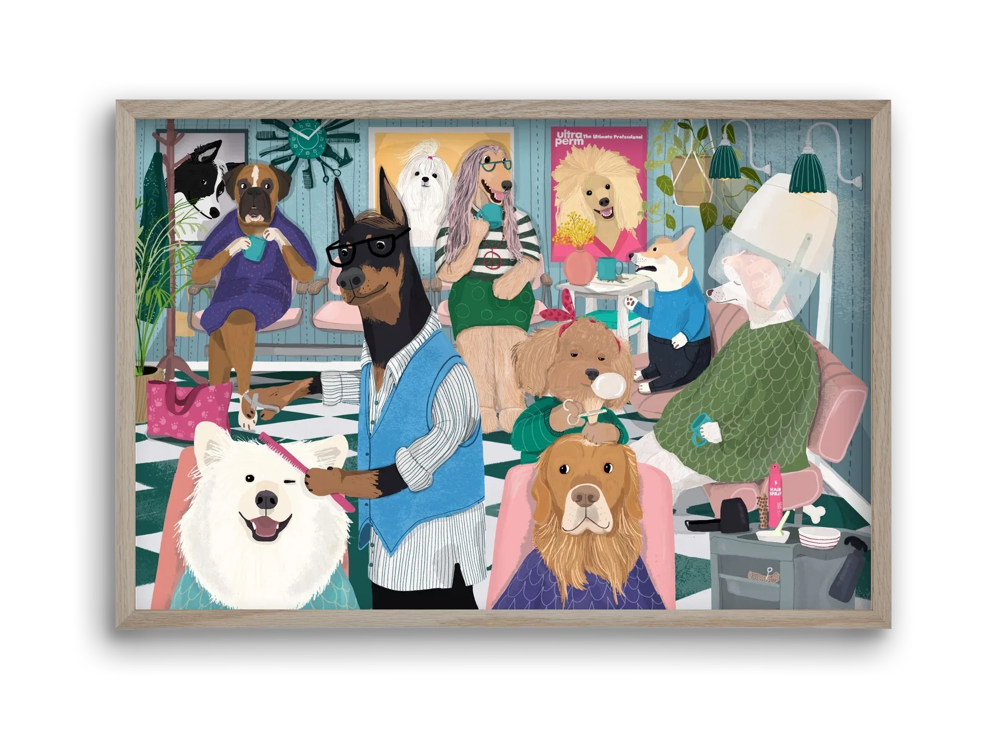 Dogs at the hairdresser - artbridge