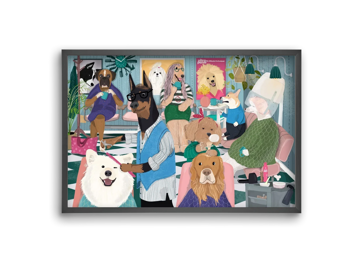 Dogs at the hairdresser - artbridge