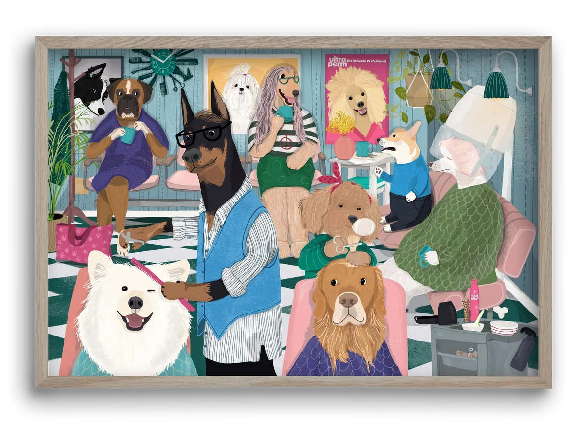Dogs at the hairdresser - artbridge