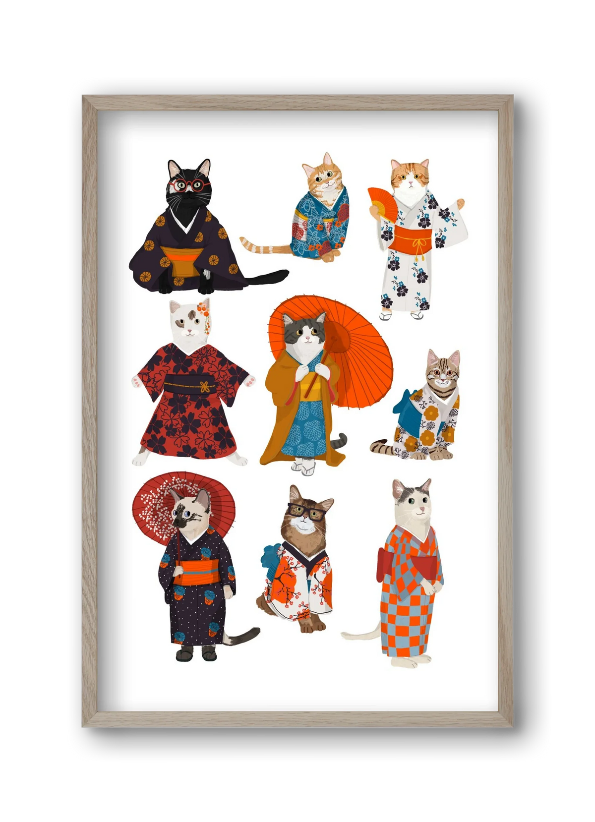 Cats in kimono - artbridge