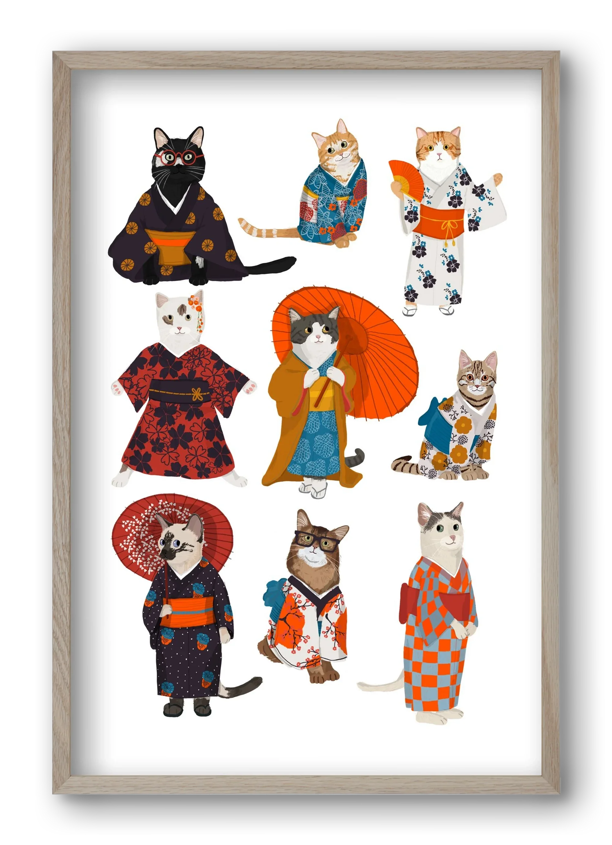 Cats in kimono - artbridge