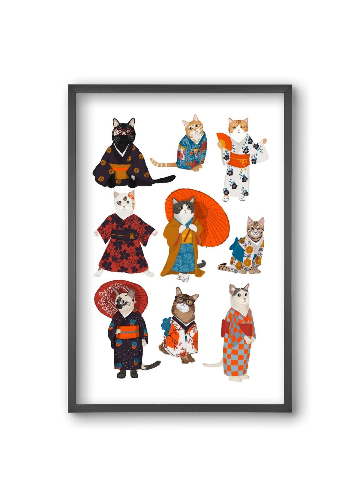 Cats in kimono - artbridge