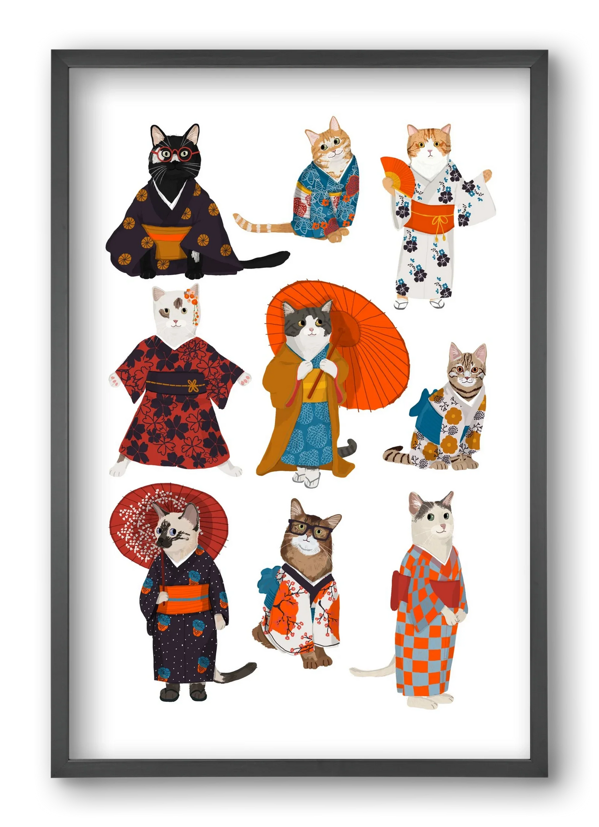 Cats in kimono - artbridge