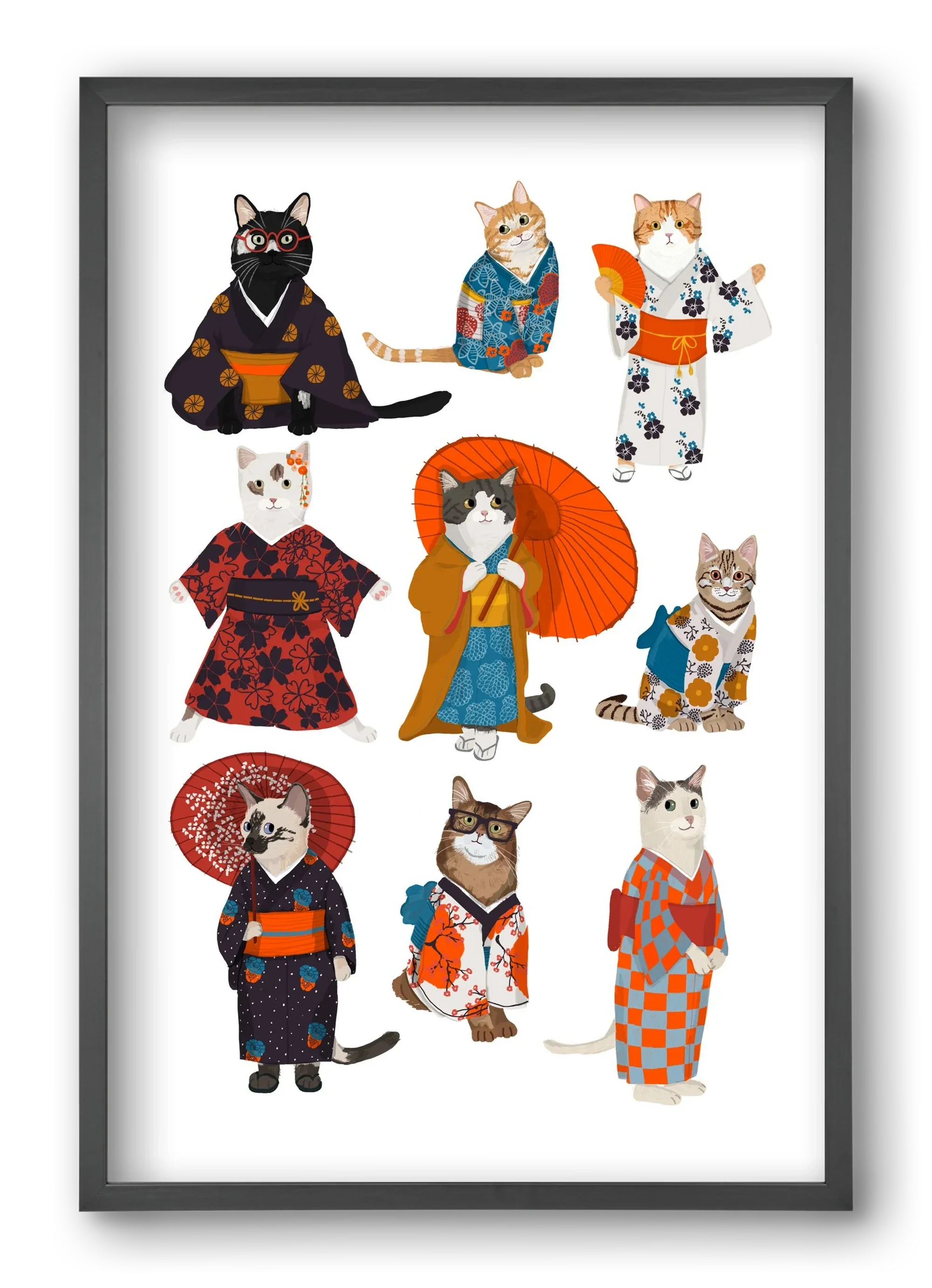 Cats in kimono - artbridge