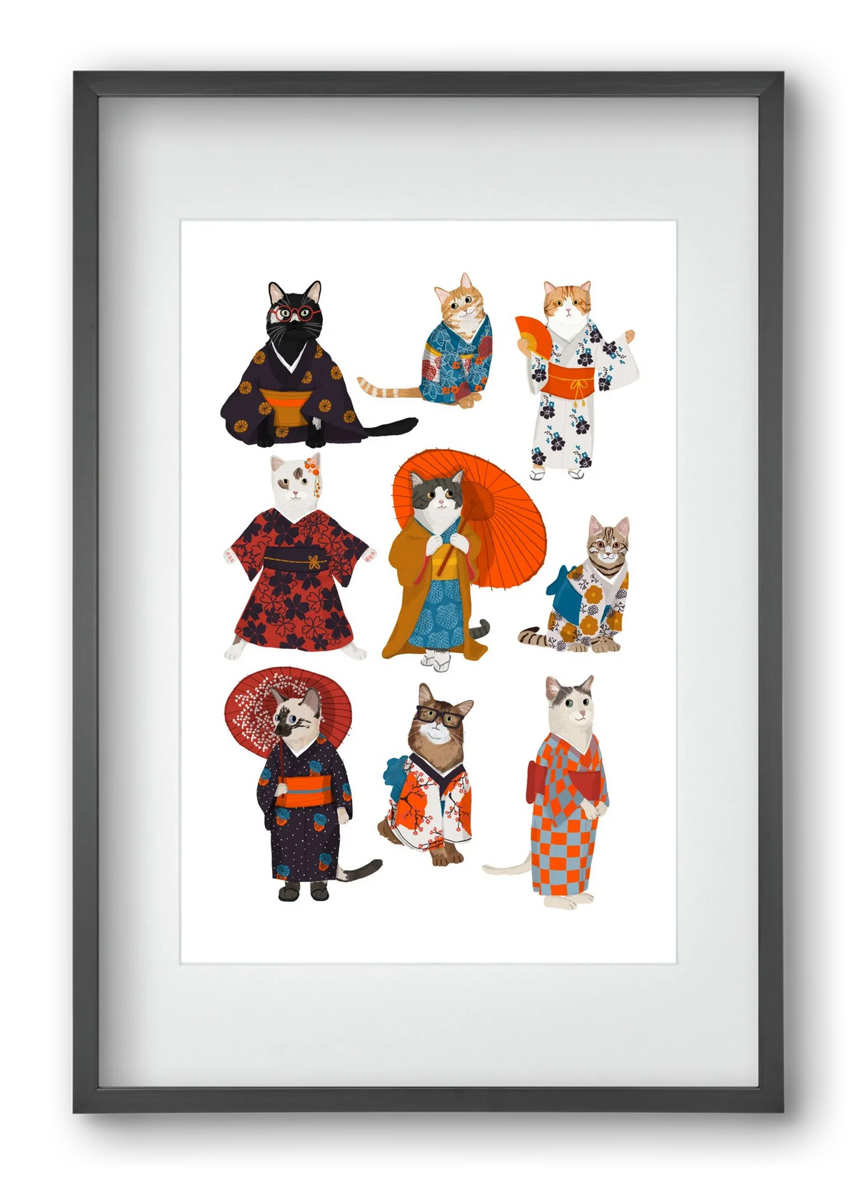 Cats in kimono - artbridge