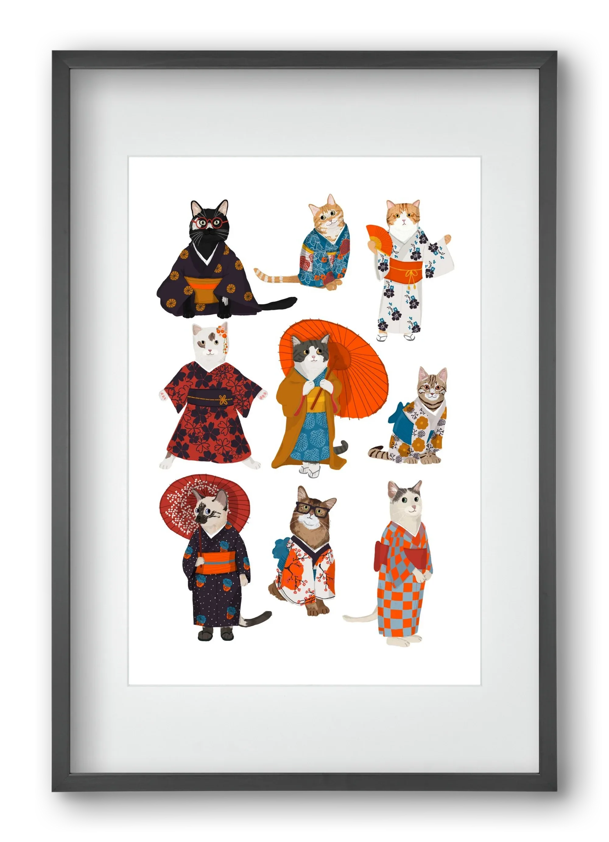 Cats in kimono - artbridge