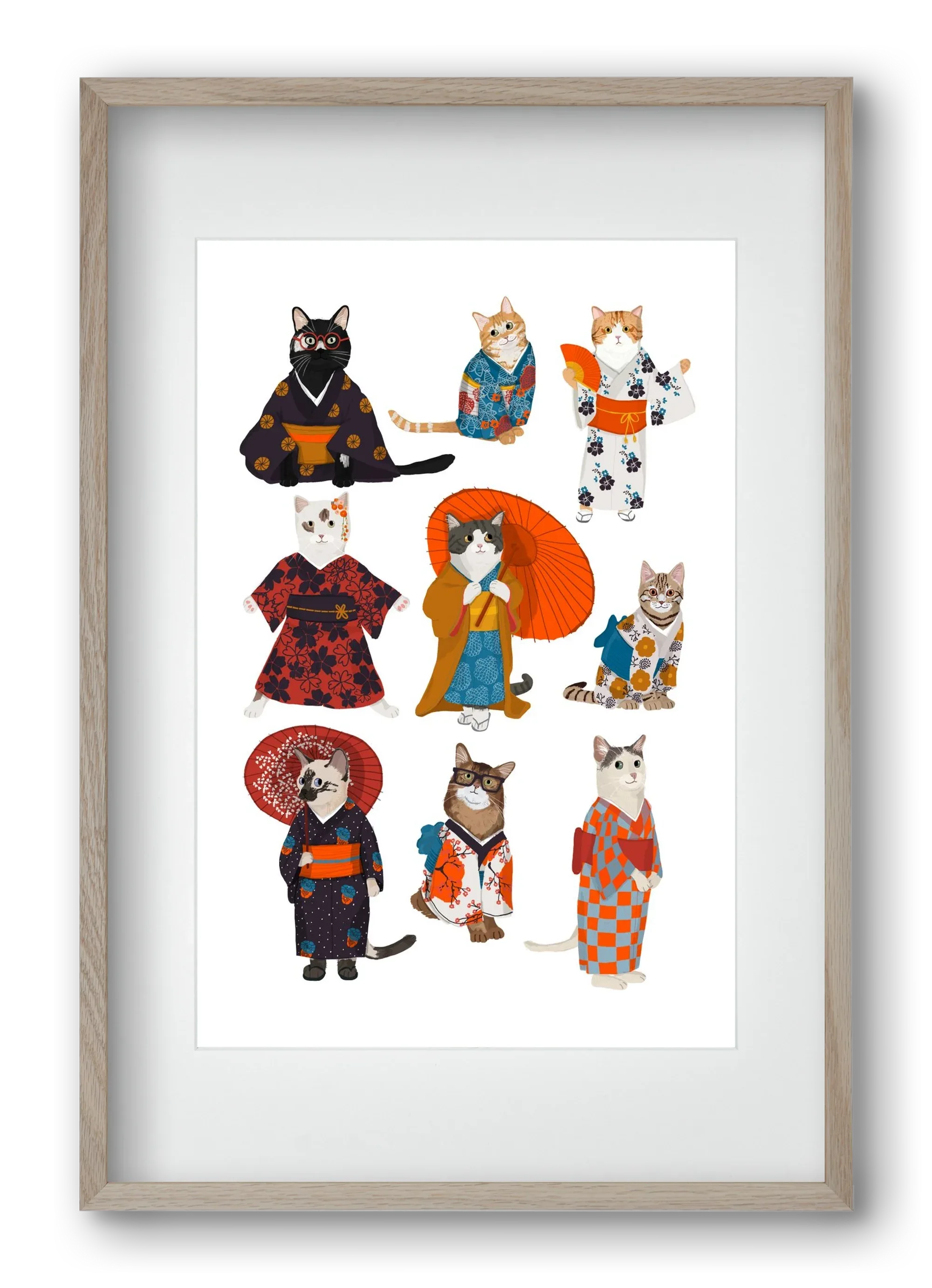 Cats in kimono - artbridge