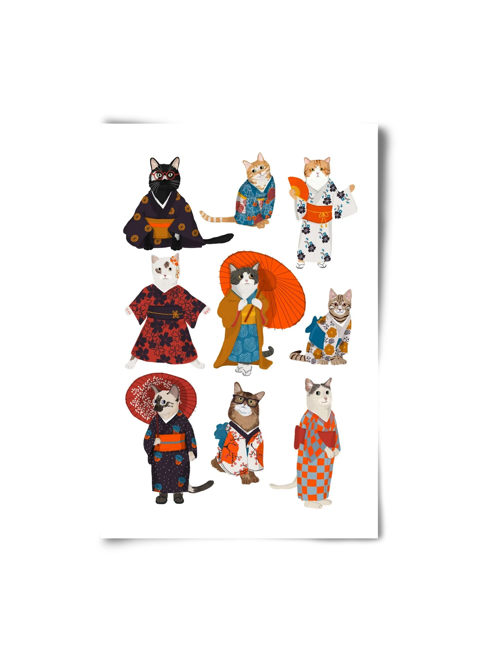 Cats in kimono - artbridge