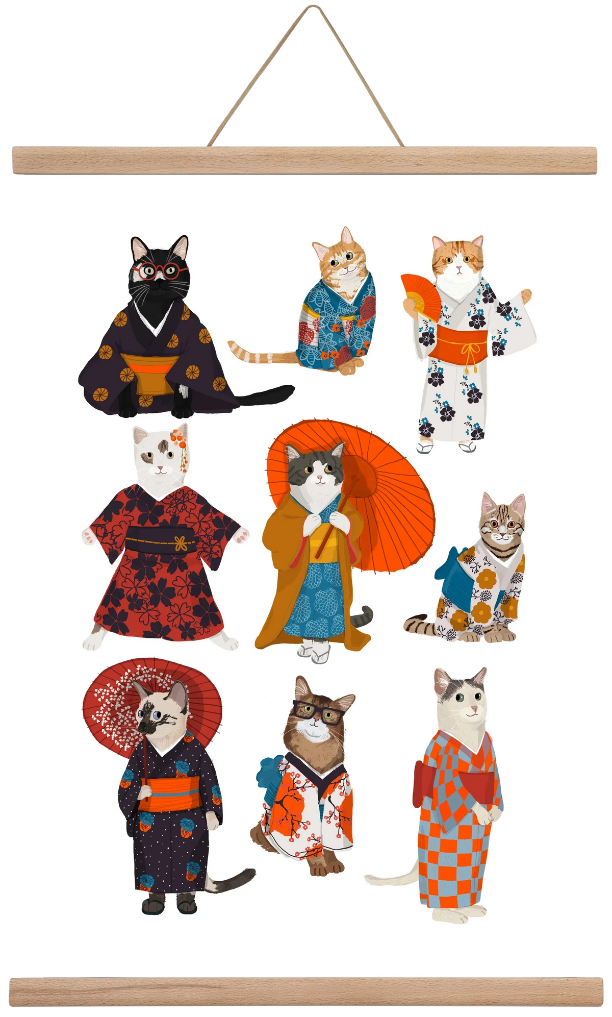Cats in kimono - artbridge