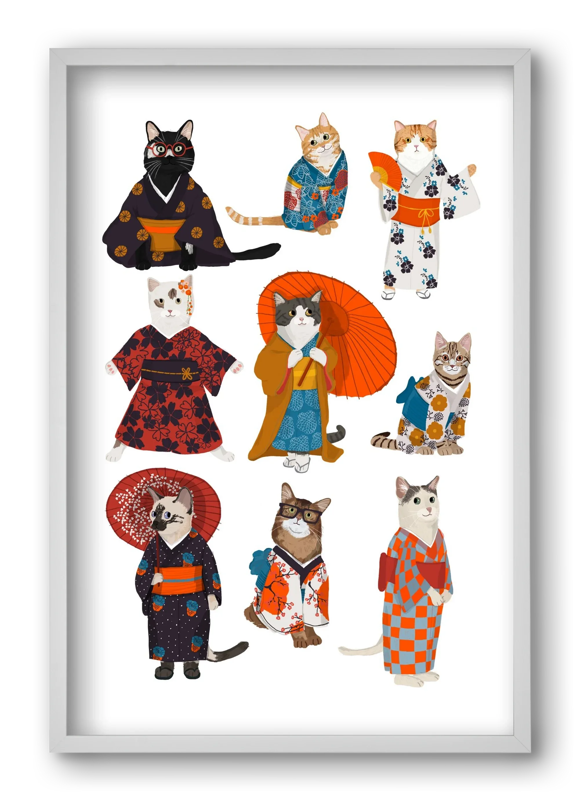 Cats in kimono - artbridge