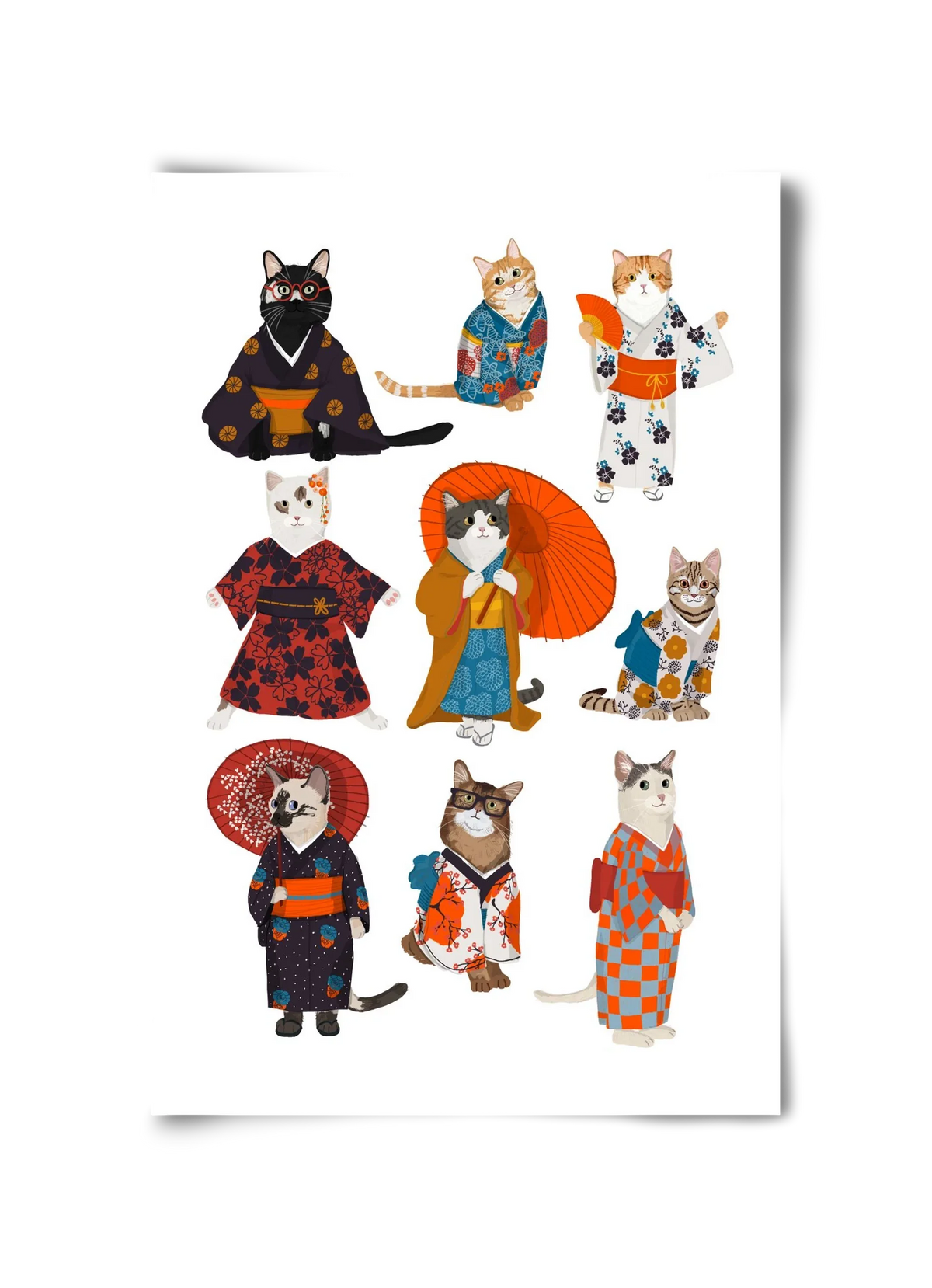 Cats in kimono - artbridge