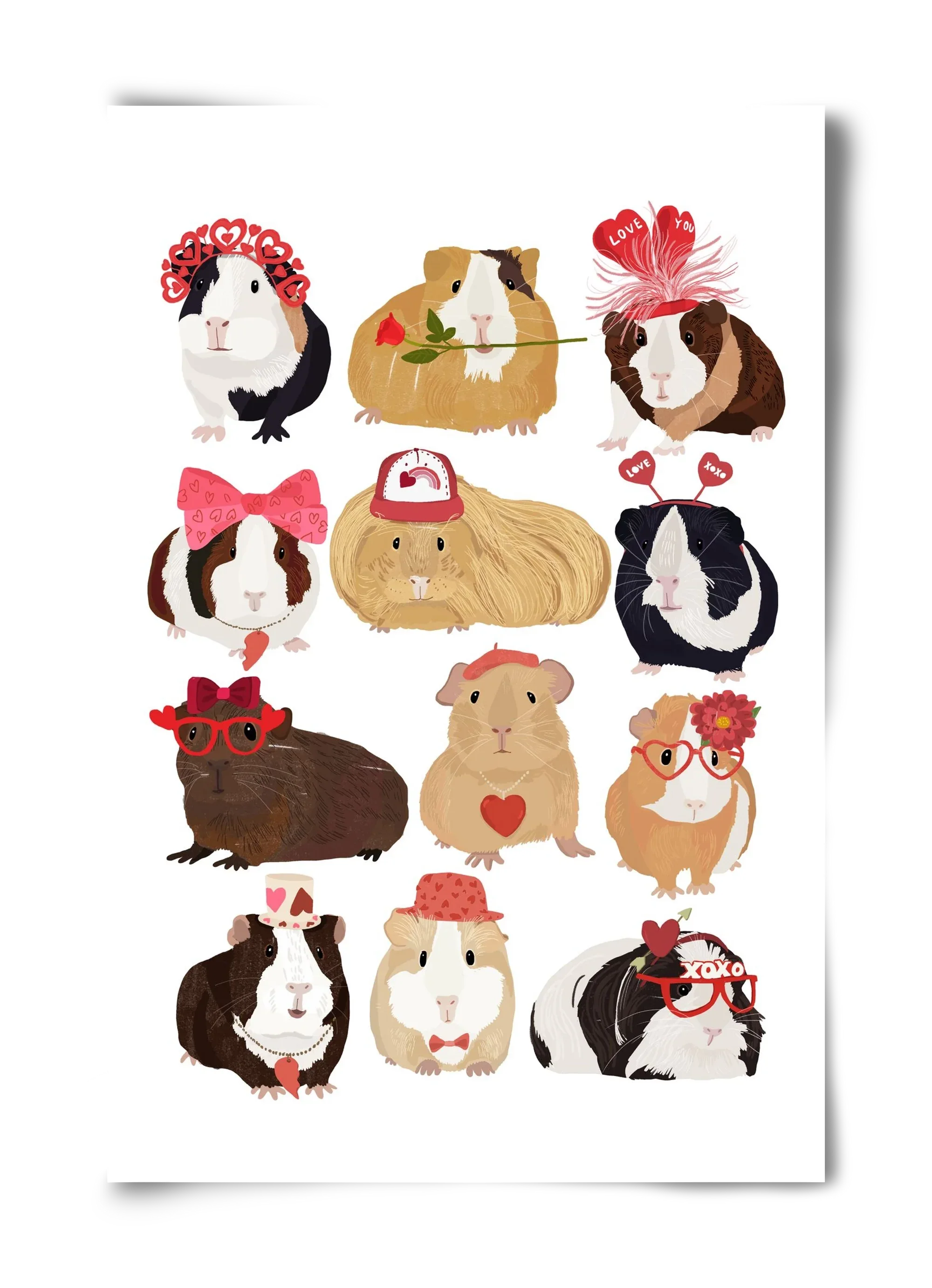 Guinea Pig Love print - artbridge
