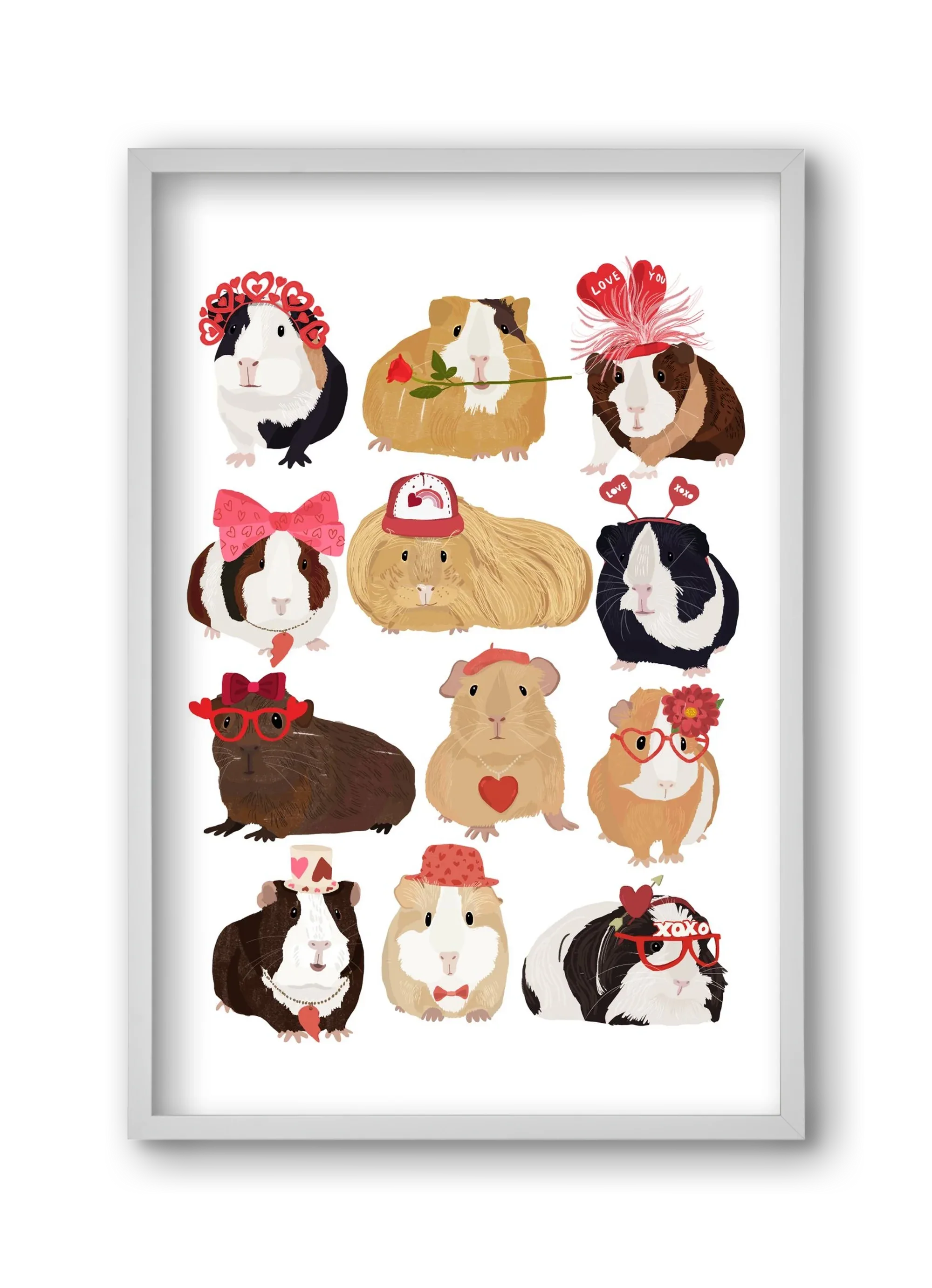 Guinea Pig Love print - artbridge