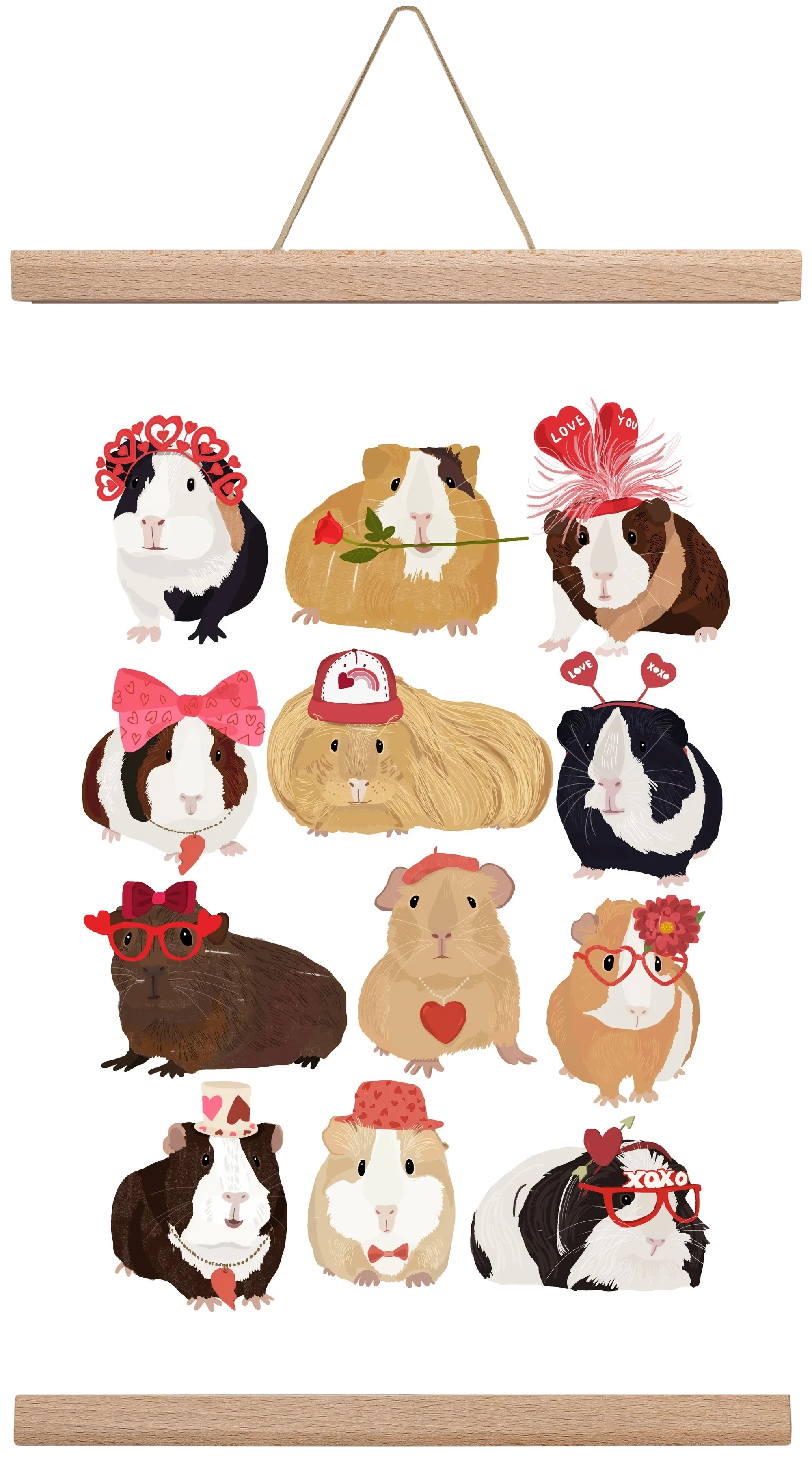 Guinea Pig Love print - artbridge
