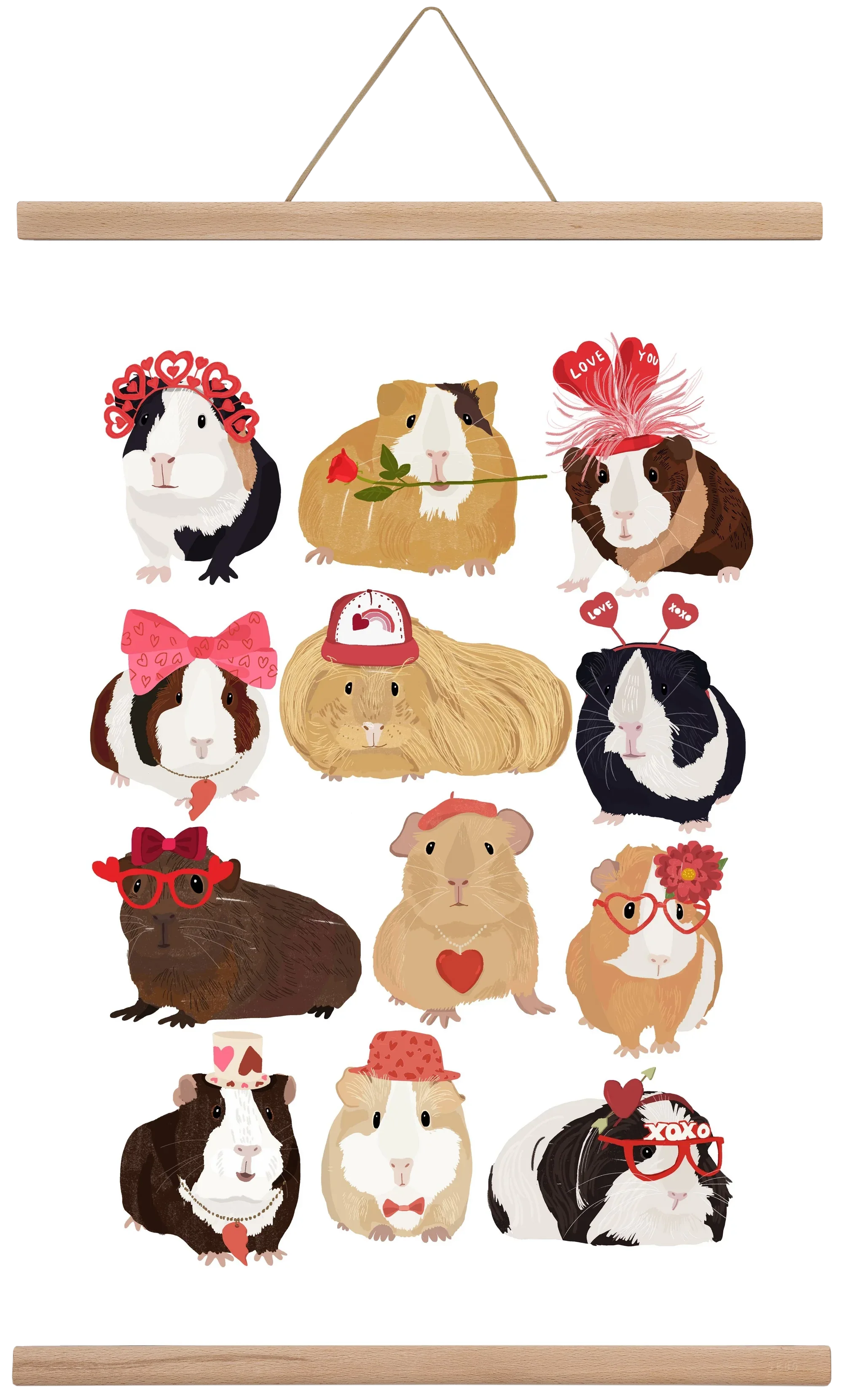 Guinea Pig Love print - artbridge